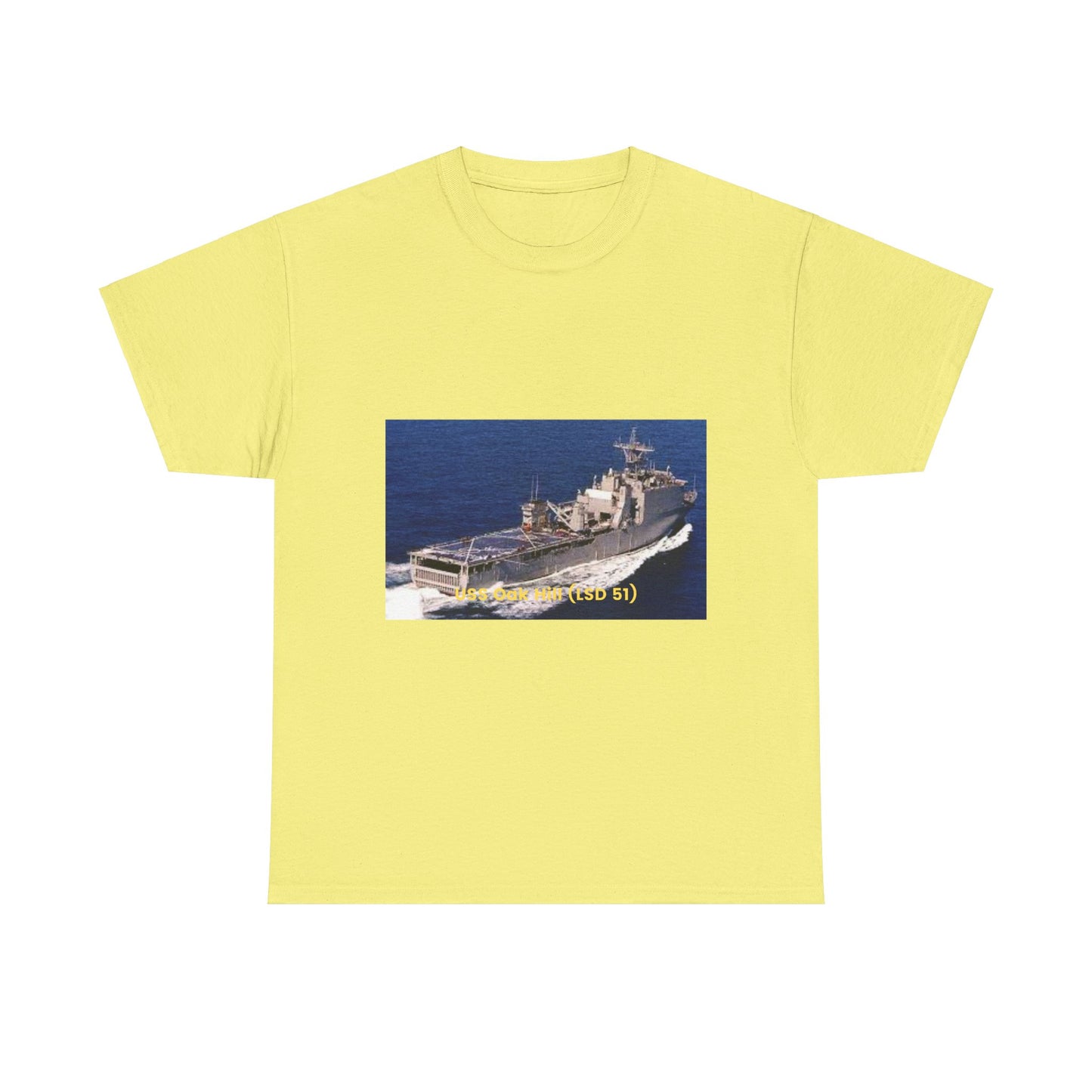 USS Oak Hill (LSD 51) Navy POD Smileandlaughtees Unisex Heavy Cotton Tee T-Shirt