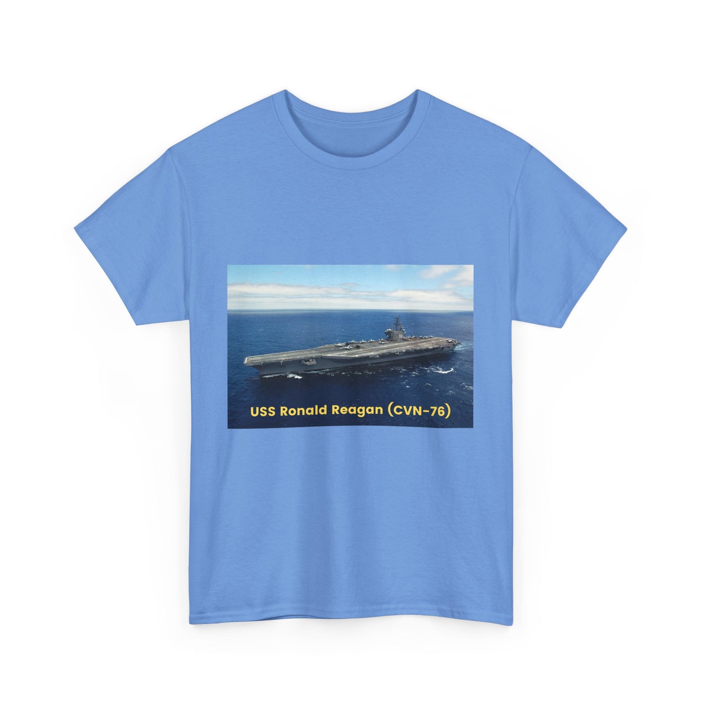 USS Ronald Reagan (CVN-76) Navy POD Smileandlaughtees Unisex Heavy Cotton Tee T-Shirt