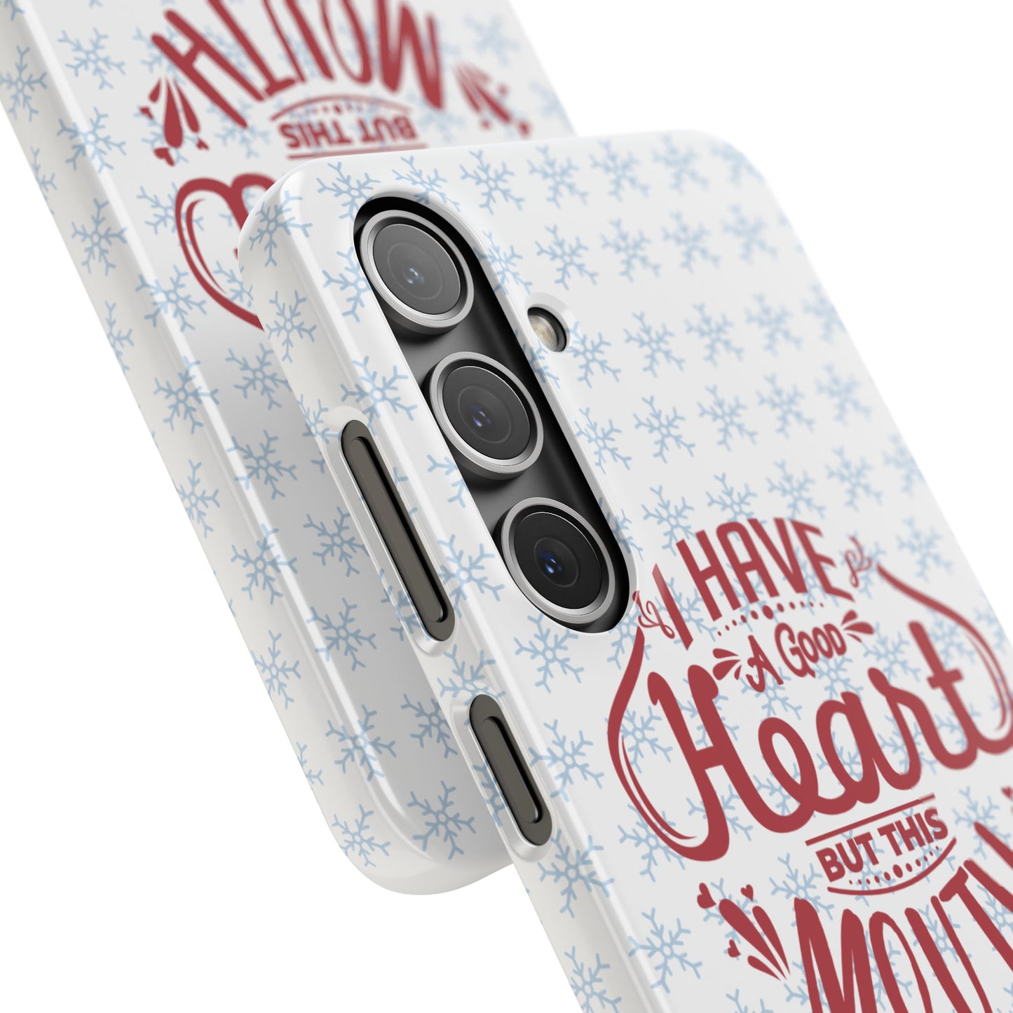 I’ve Got A Good Heart But This Mouth SmileandLaughTees Snap Phone Case