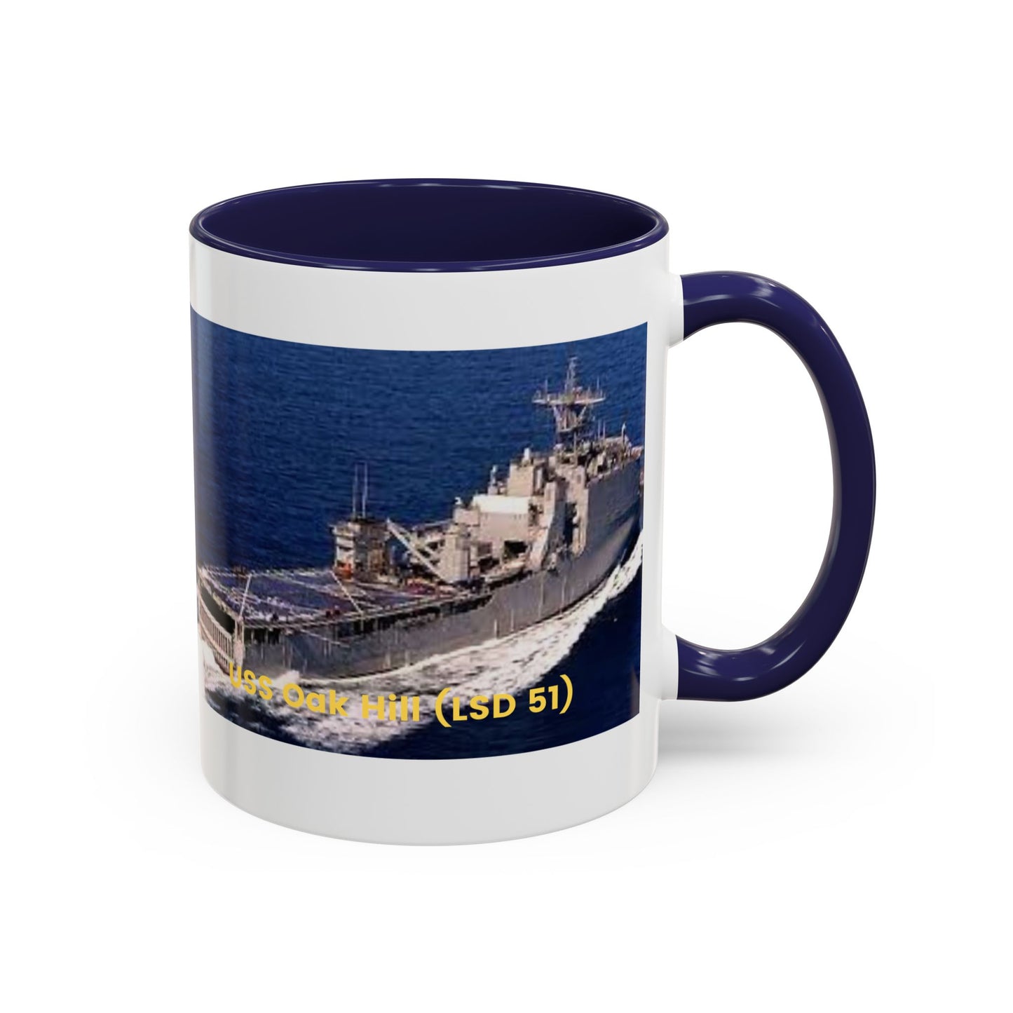 USS Oak Hill (LSD 51) Navy POD Smileandlaughtees Accent Coffee Mug (11, 15oz)