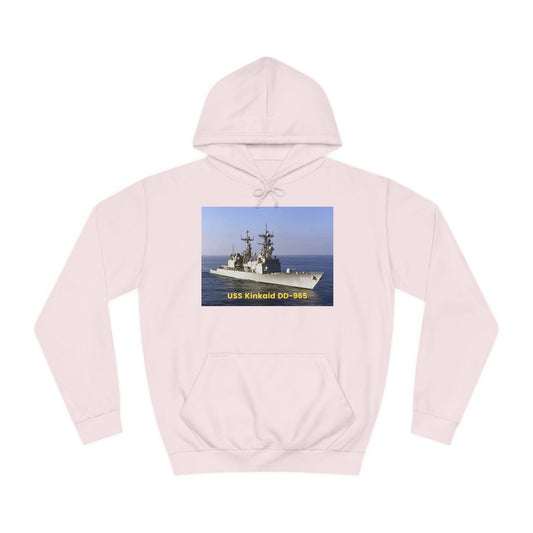 USS Kinkaid DD-965 Navy POD Smileandlaughtees Unisex College Hoodie