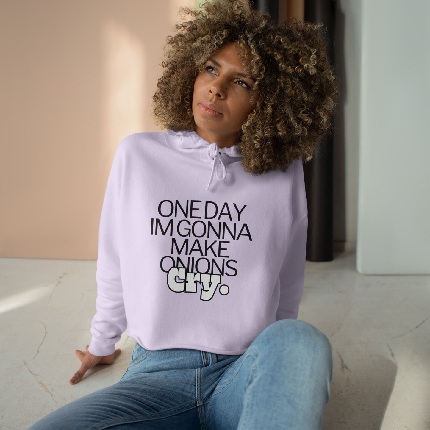 One Day Im Gonna Make Onions Cry SmileandLaughTees Crop Hoodie Sweatshirt