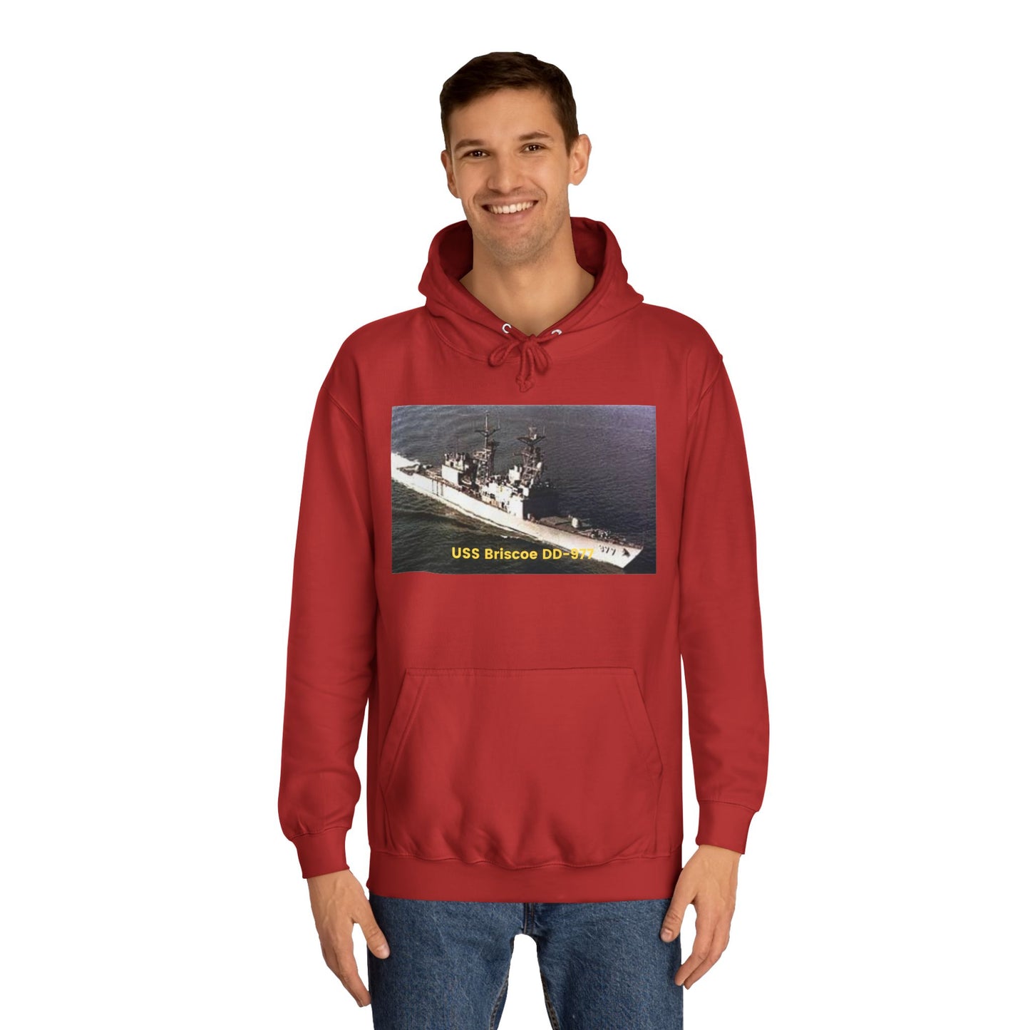 USS Briscoe DD-977 Navy POD SmileandlaughteesUnisex College Hoodie