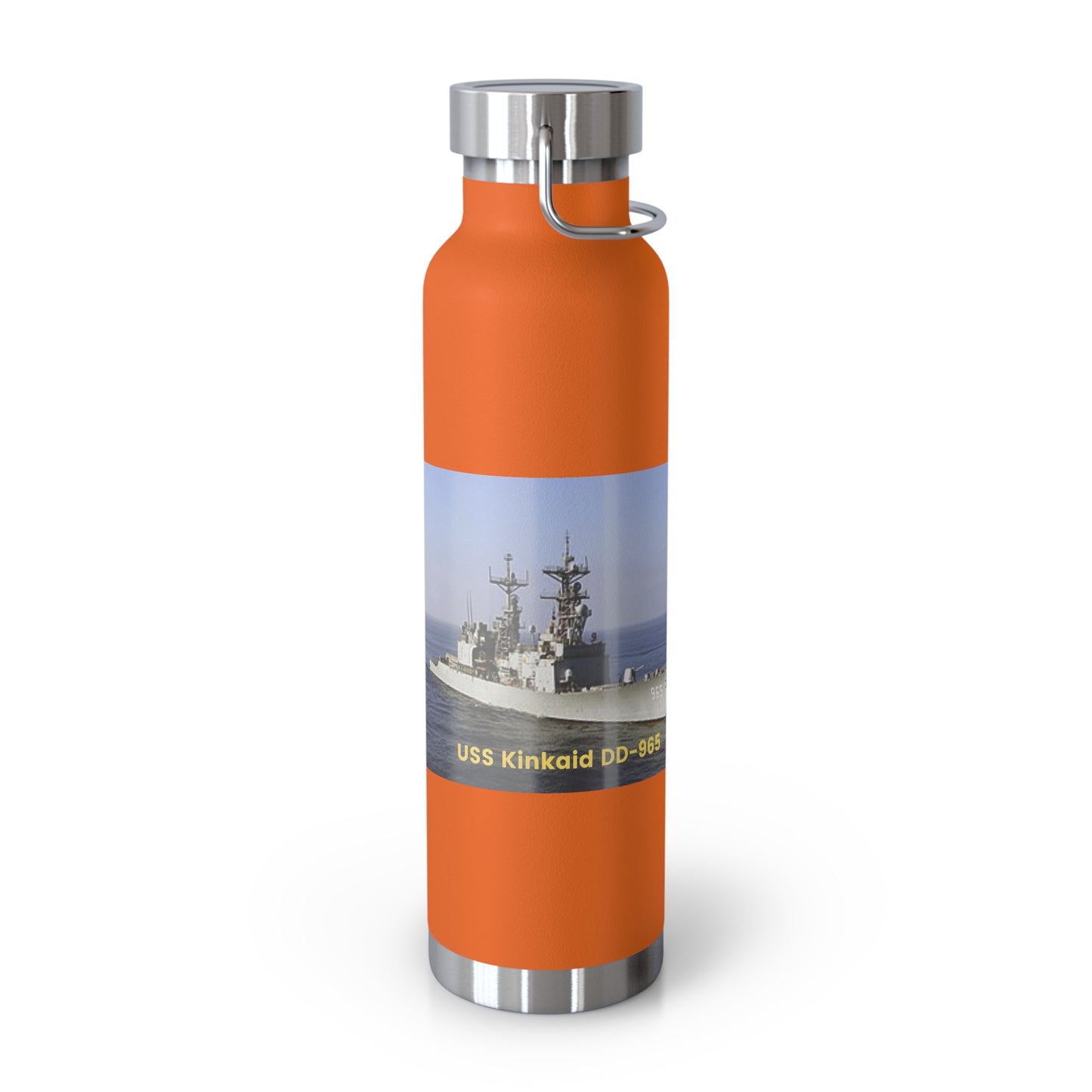 USS Kinkaid DD-965 Navy POD Smileandlaughtees Copper Vacuum Insulated Bottle, 22oz