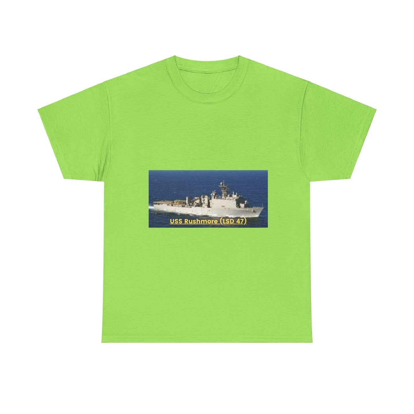 USS Rushmore (LSD 47) Navy POD Smileandlaughtees Unisex Heavy Cotton Tee T-Shirt