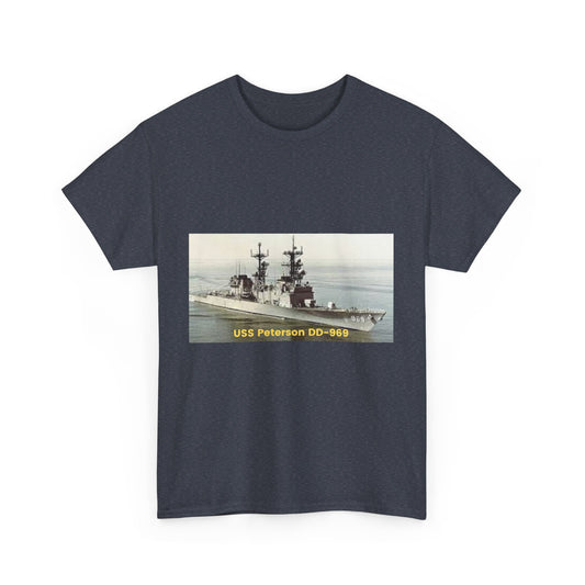 USS Peterson DD-969 Navy POD Smileandlaughtees Unisex Heavy Cotton Tee T-Shirt