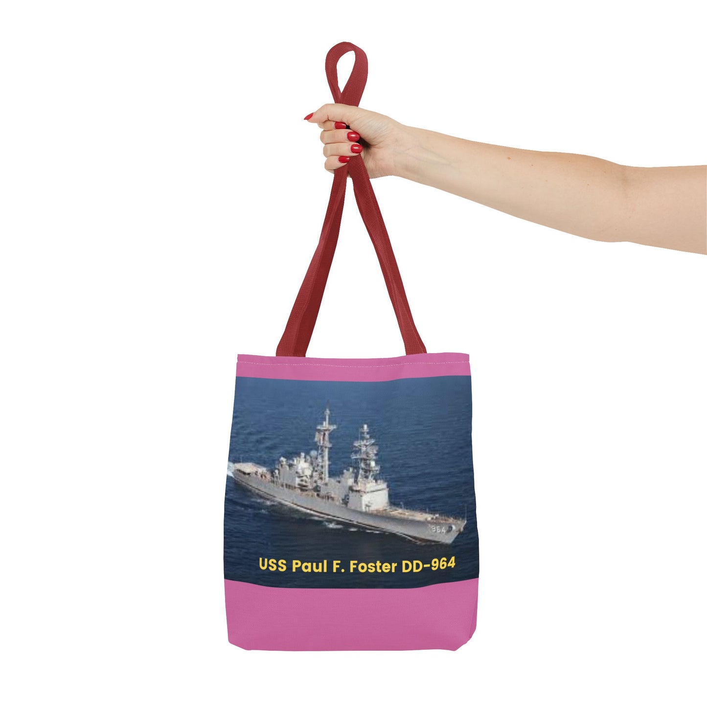 USS Paul F. Foster DD-964 Navy POD Smileandlaughtees Tote Bag (AOP)