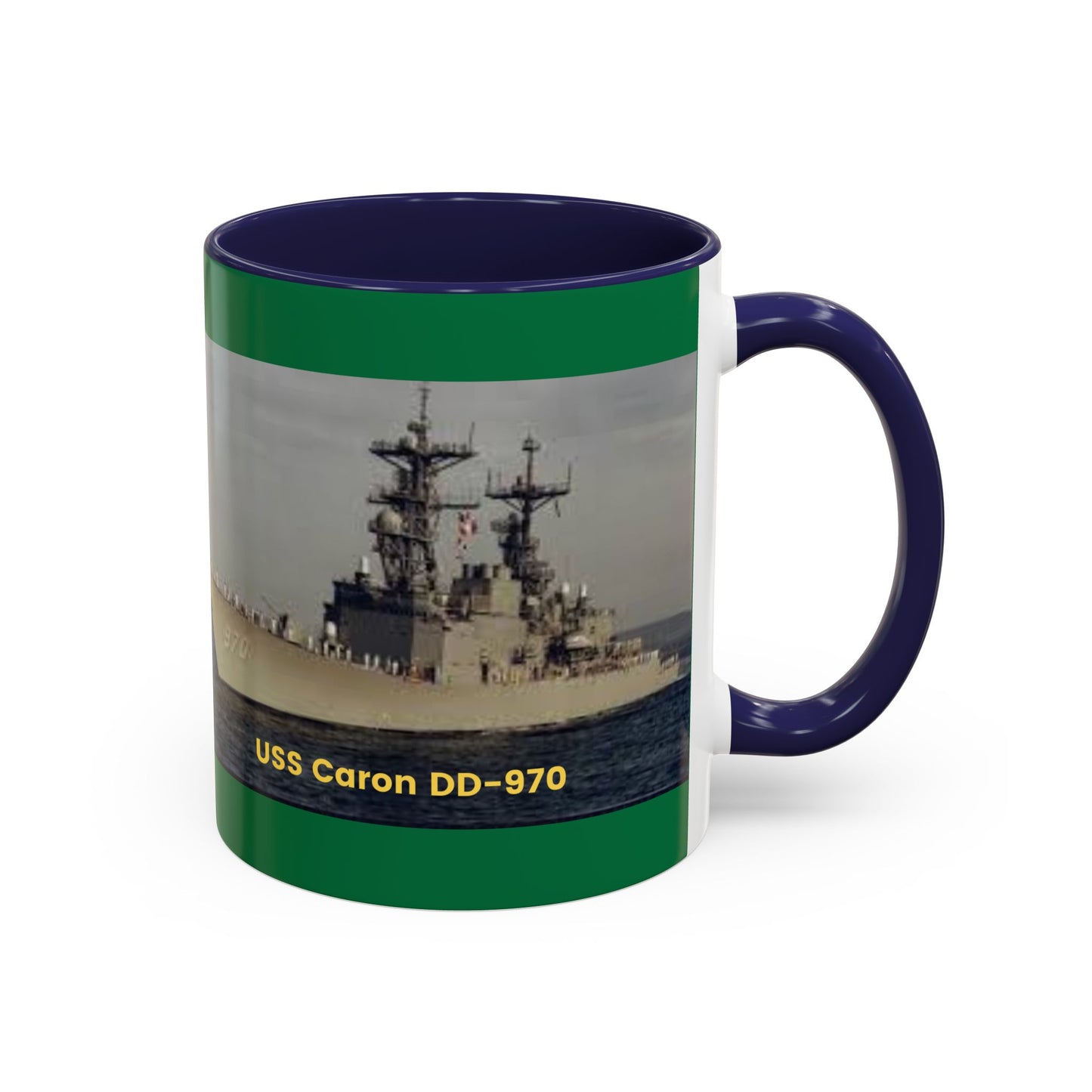 USS Caron DD-970 Navy POD Smileandlaughtees Accent Coffee Mug (11, 15oz)