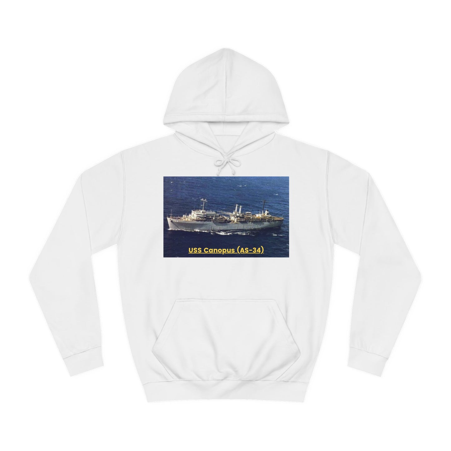 USS Canopus (AS-34) Navy POD Smileandlaughtees  Unisex College Hoodie