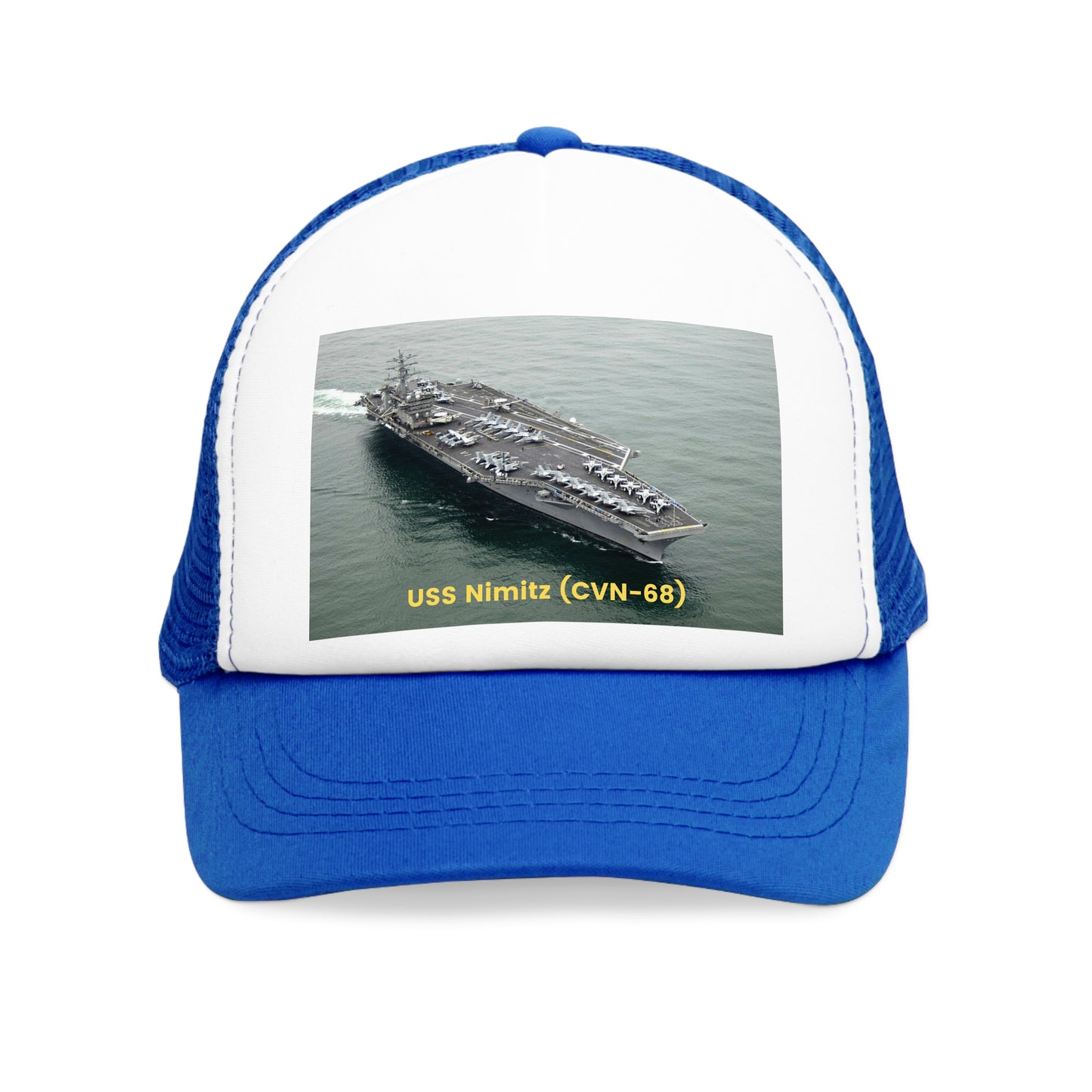 USS Nimitz (CVN-68) Navy POD Smileandlaughtees Mesh Cap