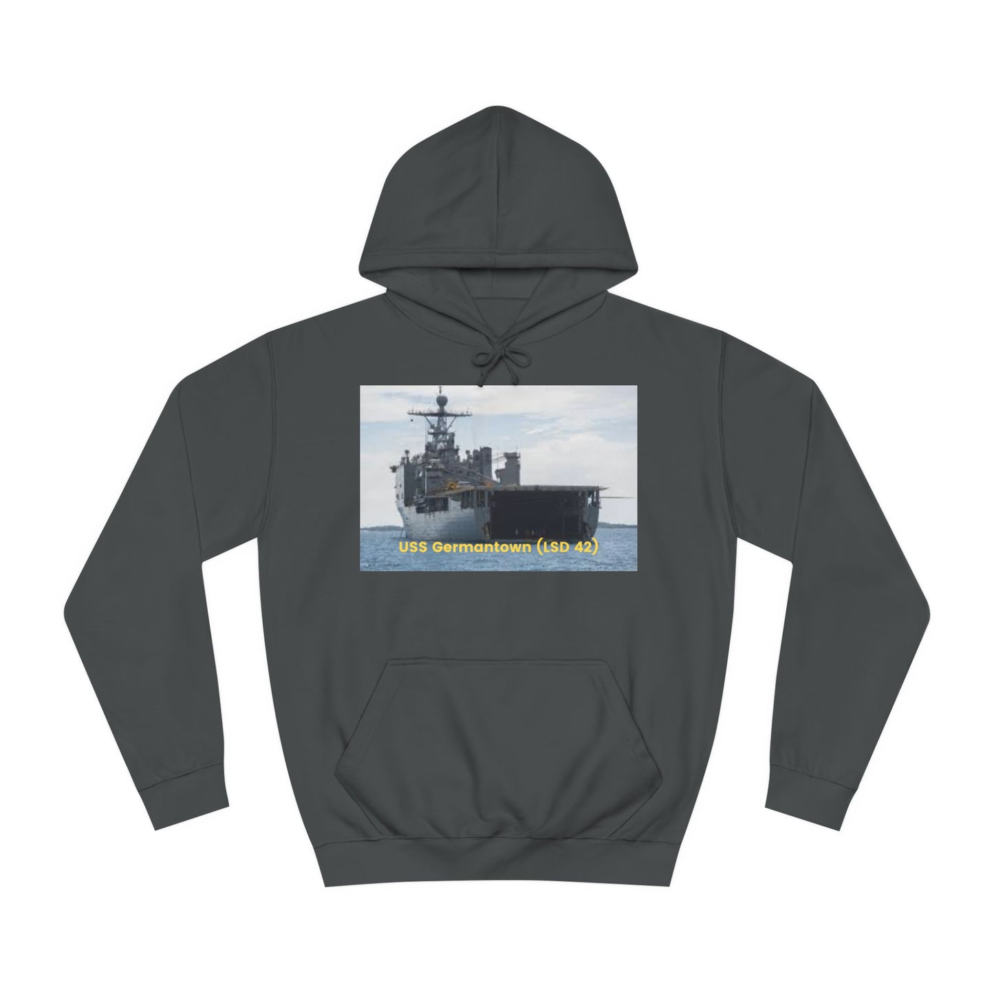 USS Germantown (LSD 42) Navy POD Smileandlaughtees  Unisex College Hoodie