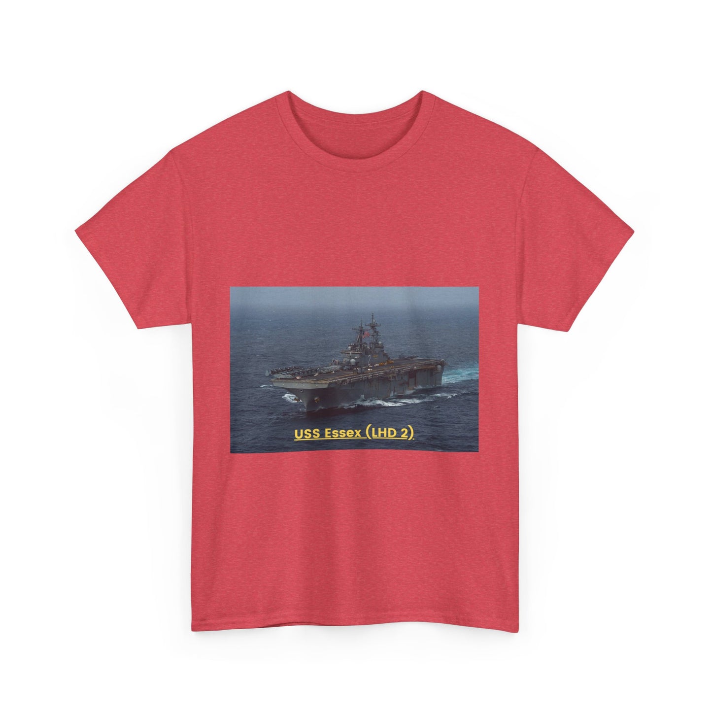 USS Essex (LHD 2) Navy POD Smileandlaughtees Unisex Heavy Cotton Tee T-Shirt