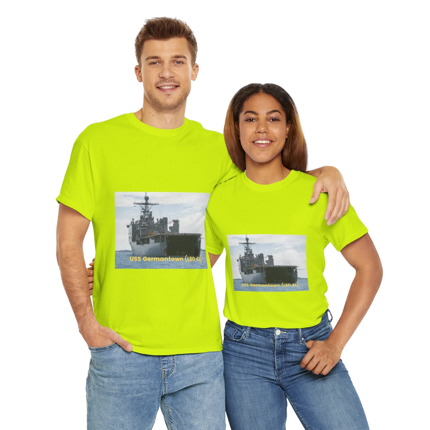 USS Germantown (LSD 42) Navy POD Smileandlaughtees Unisex Heavy Cotton Tee T-Shirt