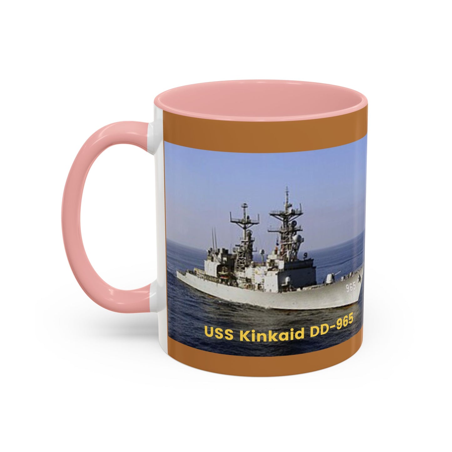 USS Kinkaid DD-965 Navy POD Smileandlaughtees Accent Coffee Mug (11, 15oz)