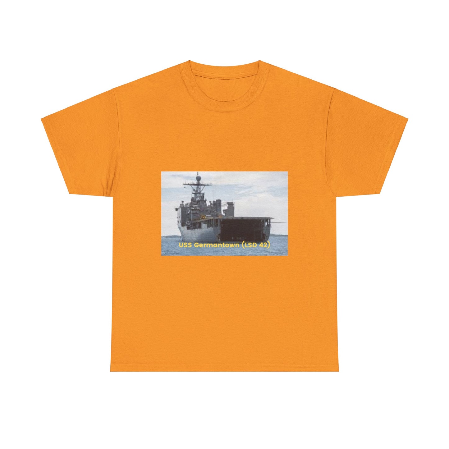 USS Germantown (LSD 42) Navy POD Smileandlaughtees Unisex Heavy Cotton Tee T-Shirt