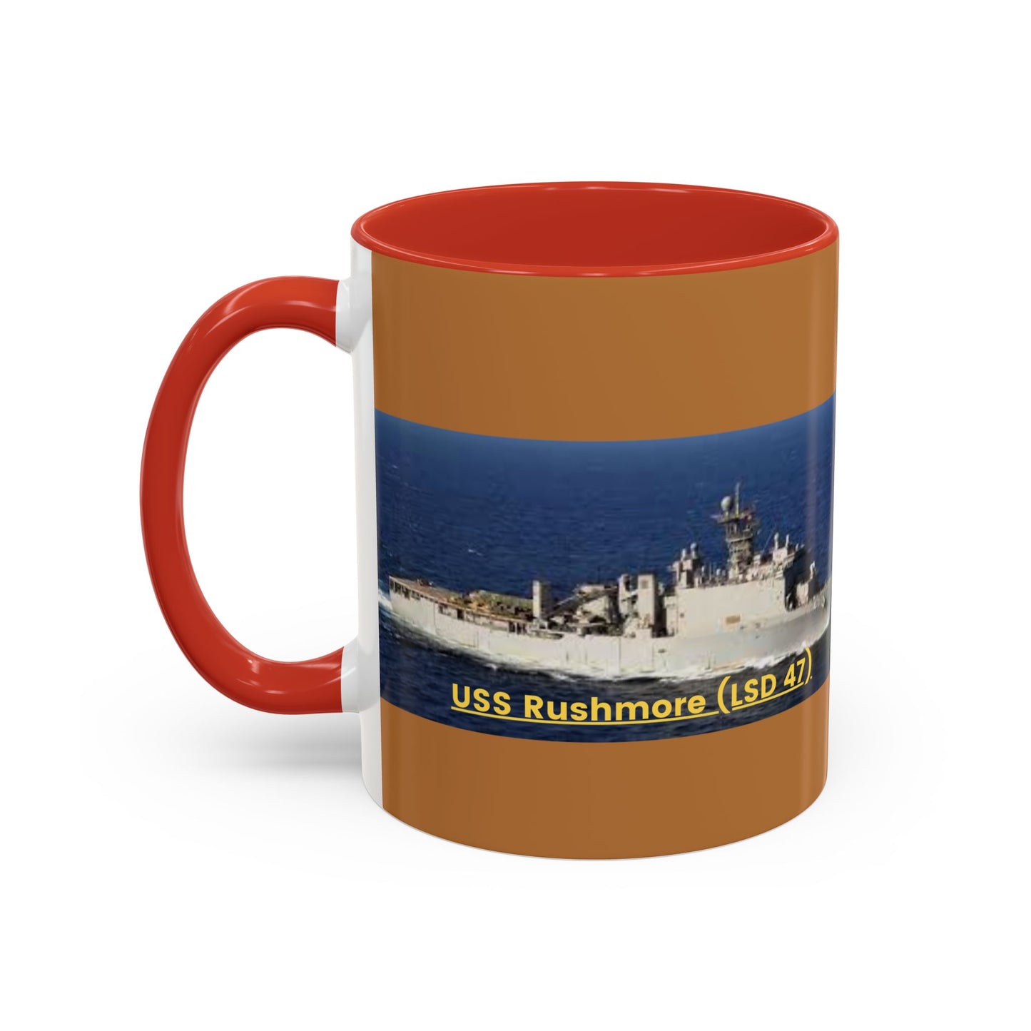 USS Rushmore (LSD 47) Navy POD Smileandlaughtees Accent Coffee Mug (11, 15oz)