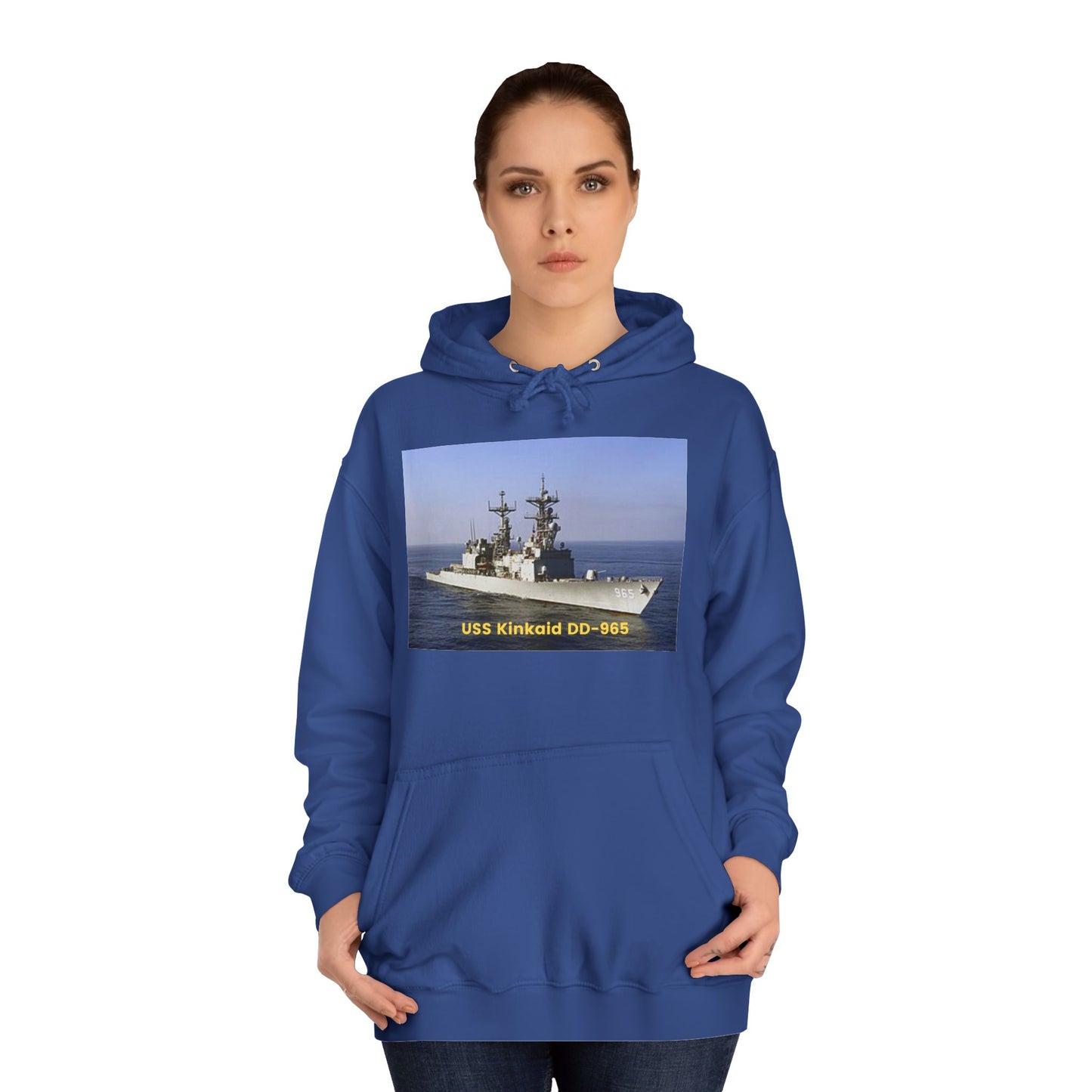 USS Kinkaid DD-965 Navy POD Smileandlaughtees Unisex College Hoodie