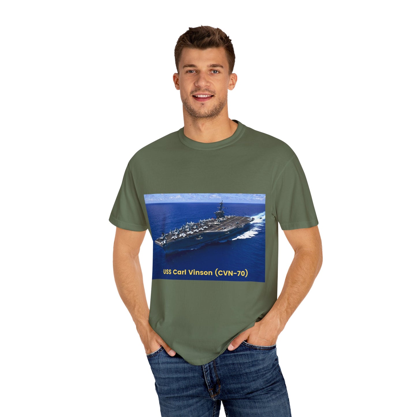 USS Carl Vinson (CVN-70) SmileandLaughTees Unisex Garment-Dyed T-shirt