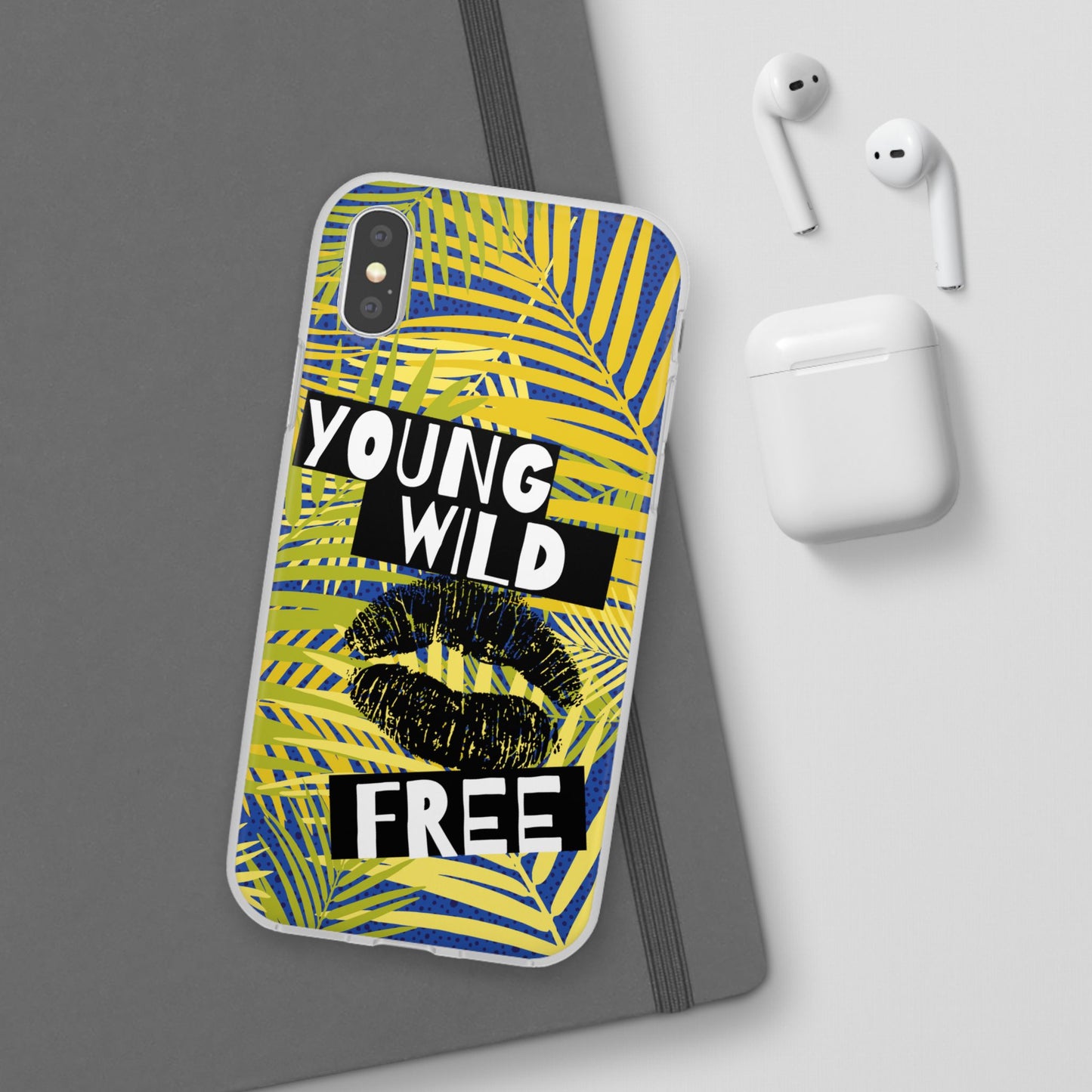 Young Wild Free SmileandLaughTees Flexi Phone Case