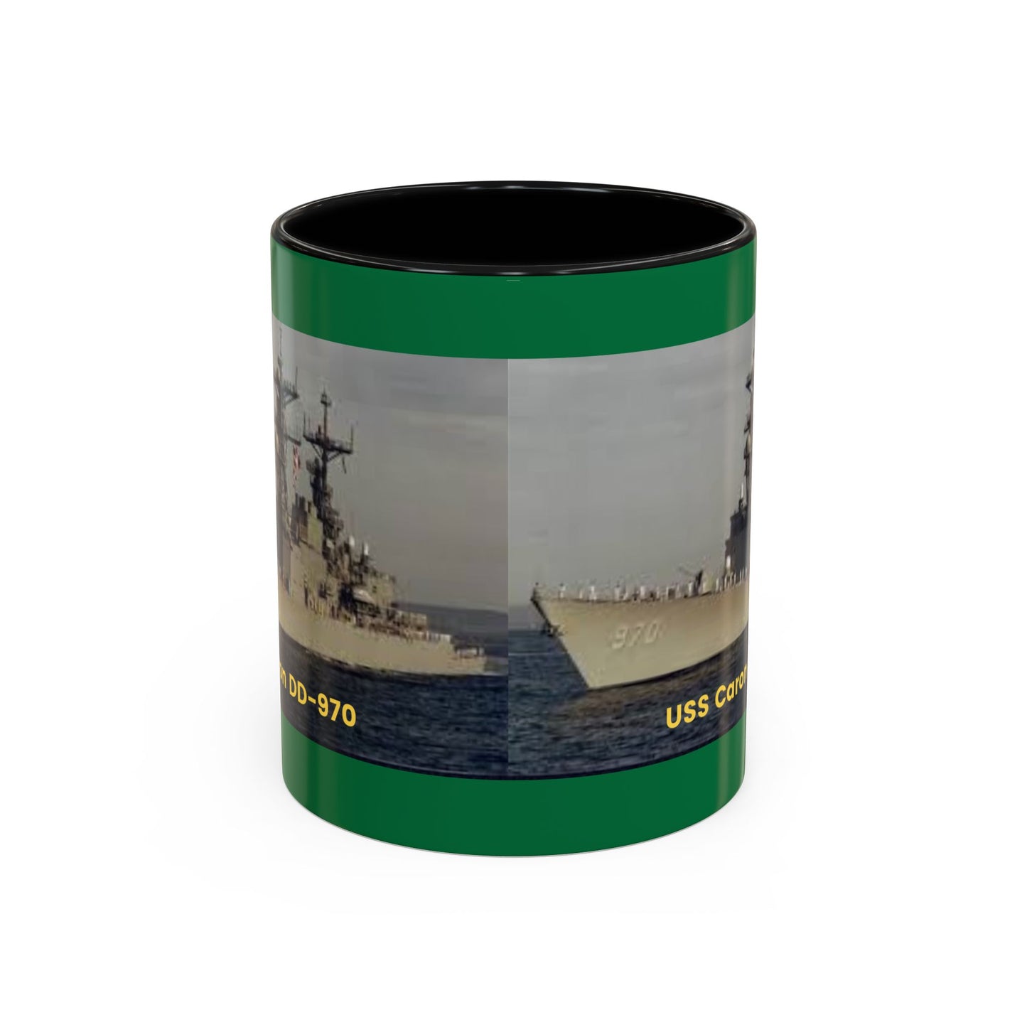 USS Caron DD-970 Navy POD Smileandlaughtees Accent Coffee Mug (11, 15oz)