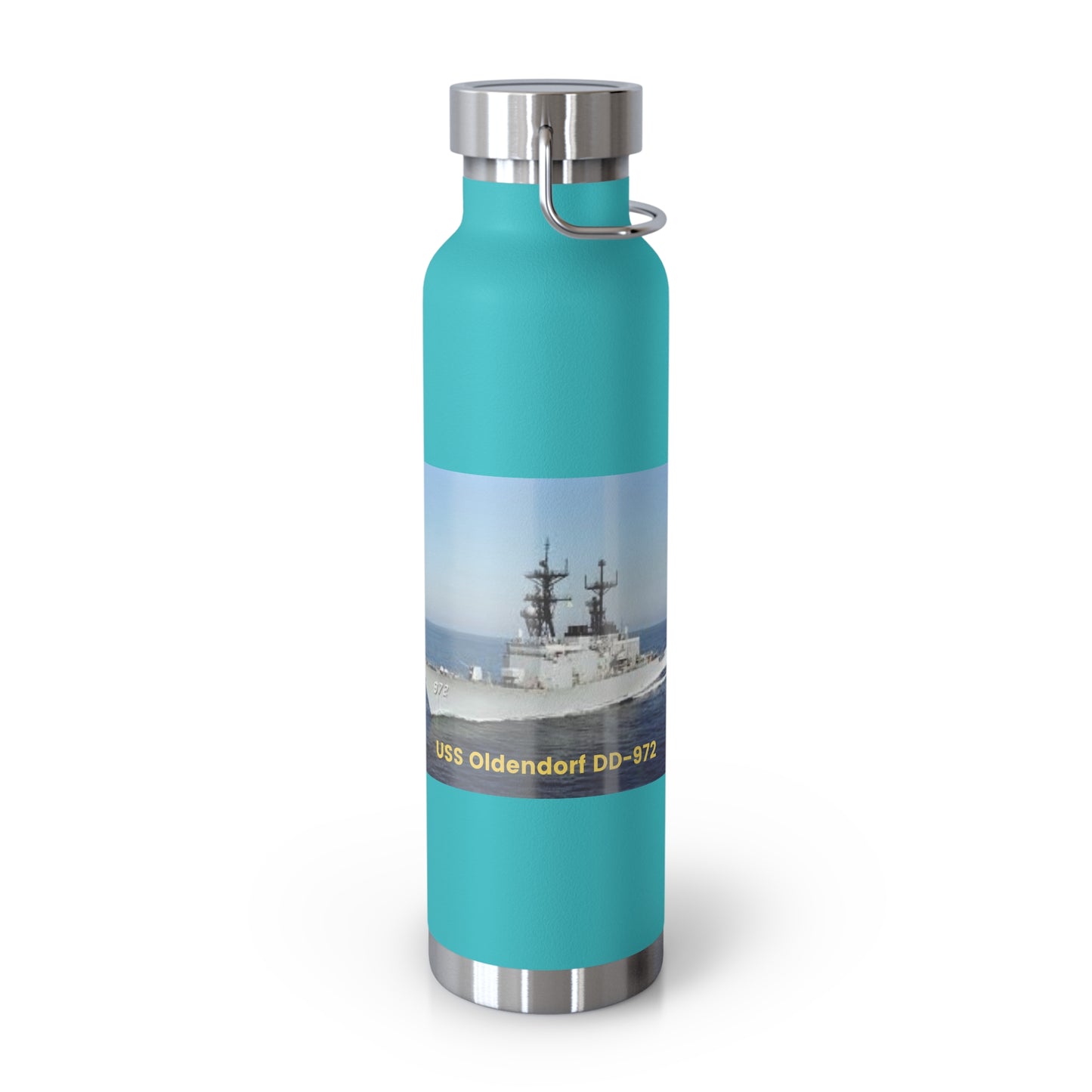 USS John Young DD-973 Navy POD Smileandlaughtees Copper Vacuum Insulated Bottle, 22oz