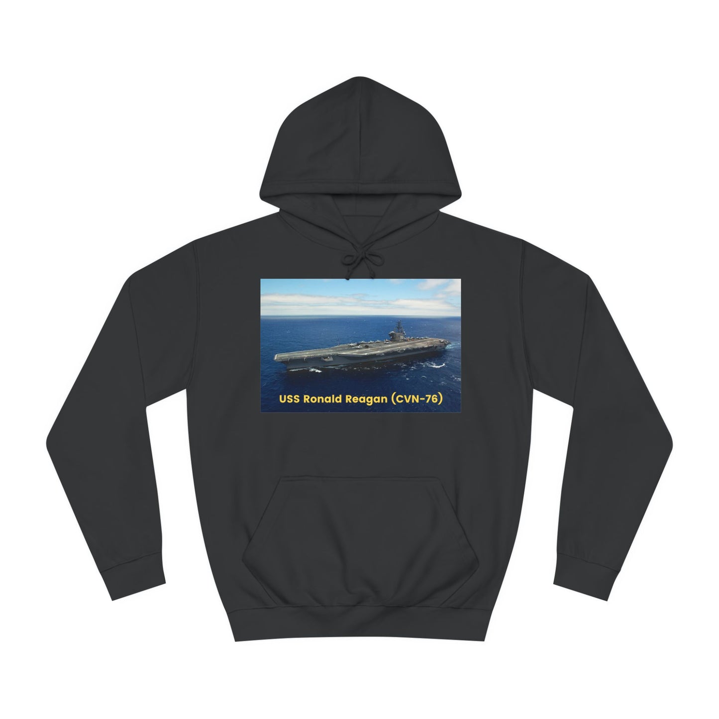 USS Ronald Reagan (CVN-76) Navy POD Smileandlaughtees Unisex College Hoodie