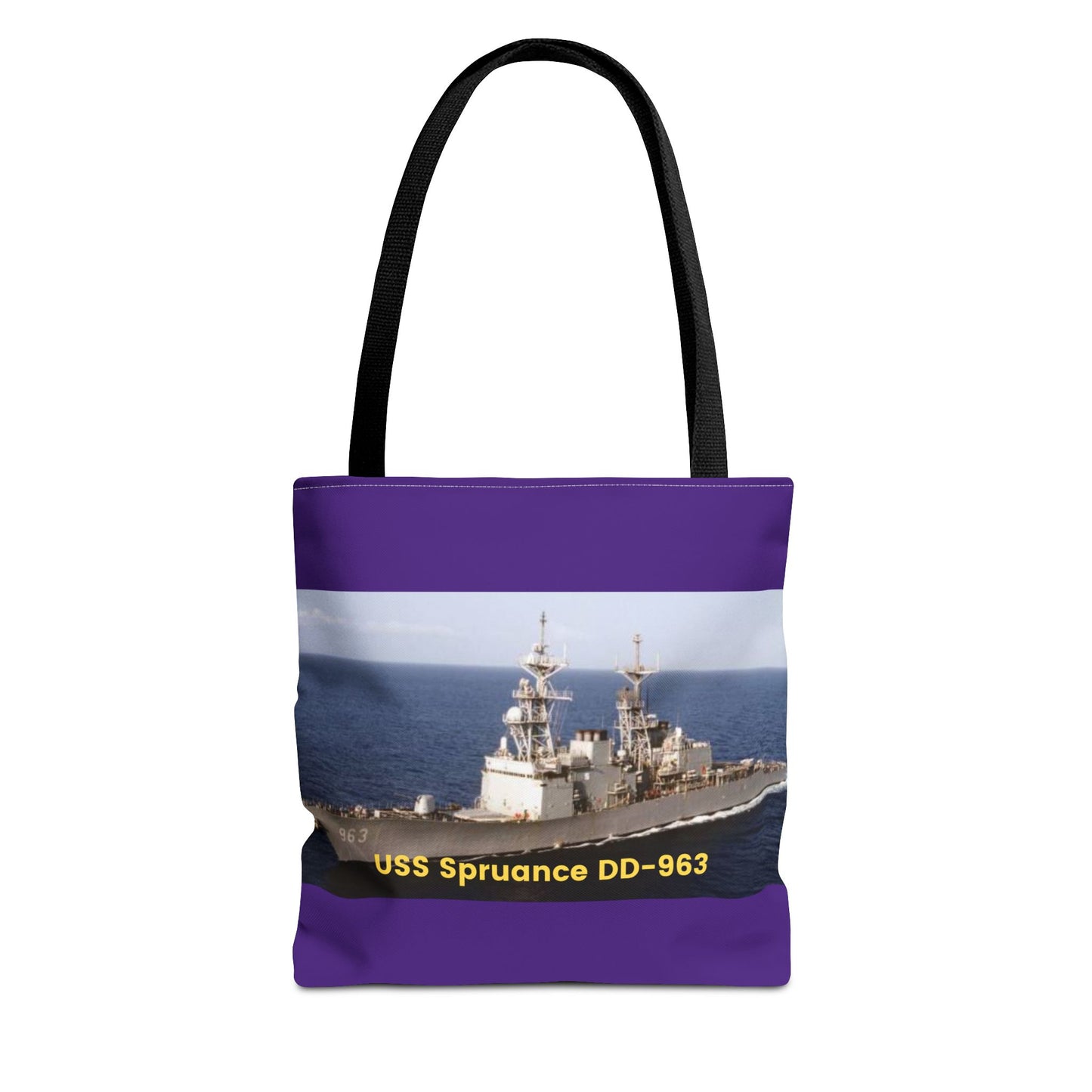 USS Spruance DD-963 Navy POD Smileandlaughtees Tote Bag (AOP)