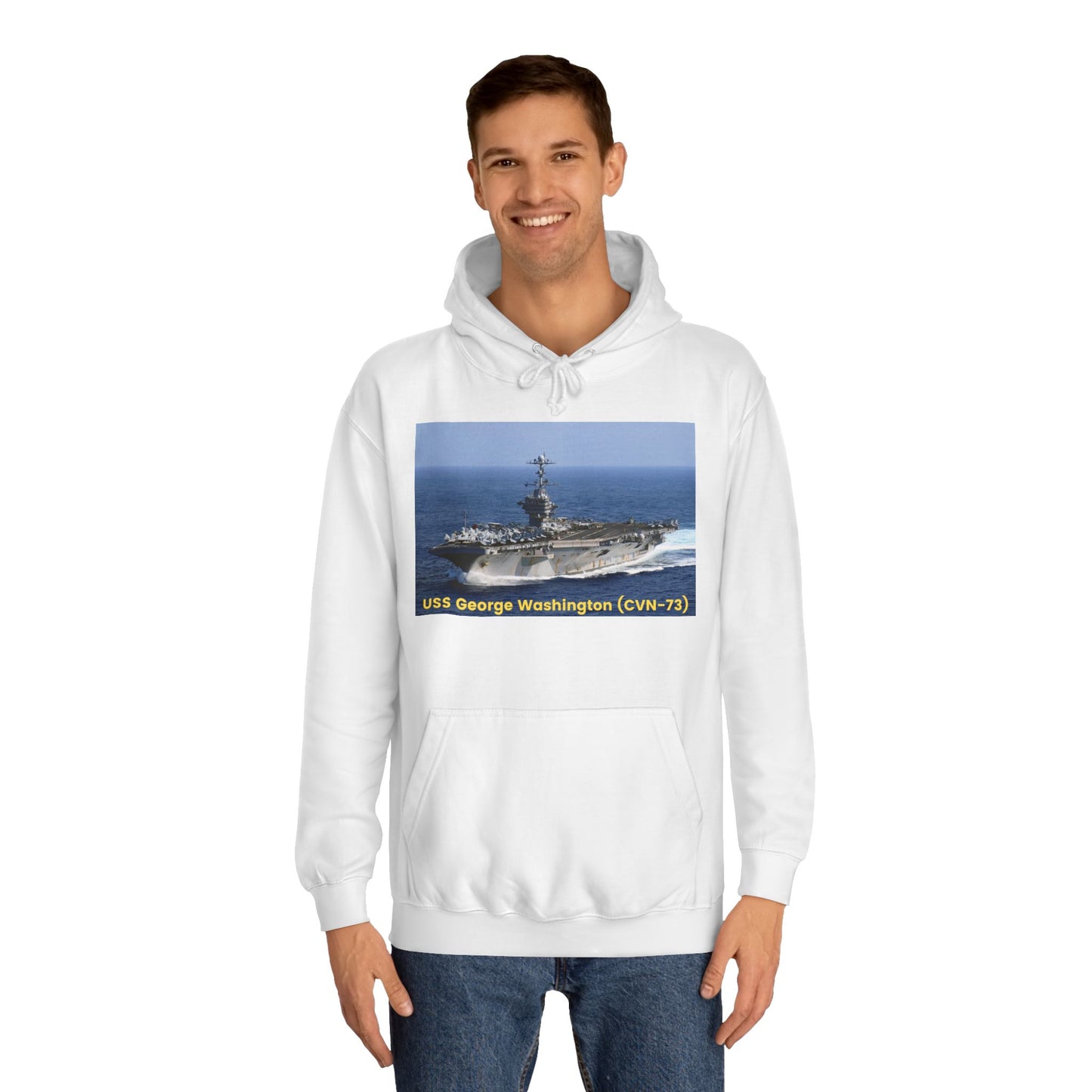 USS George Washington (CVN-73) Navy POD Smileandlaughtees Unisex College Hoodie