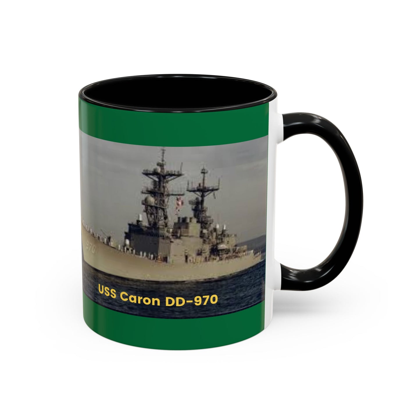 USS Caron DD-970 Navy POD Smileandlaughtees Accent Coffee Mug (11, 15oz)