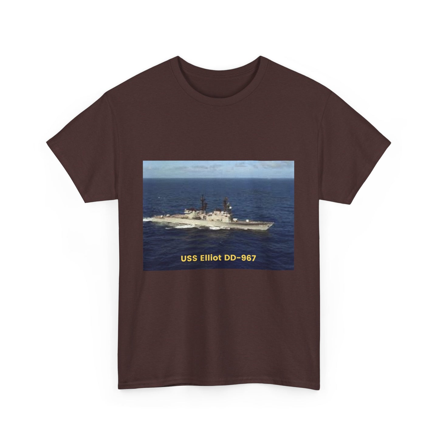 USS Elliot DD-967 Navy POD Smileandlaughtees Unisex Heavy Cotton Tee T-Shirt