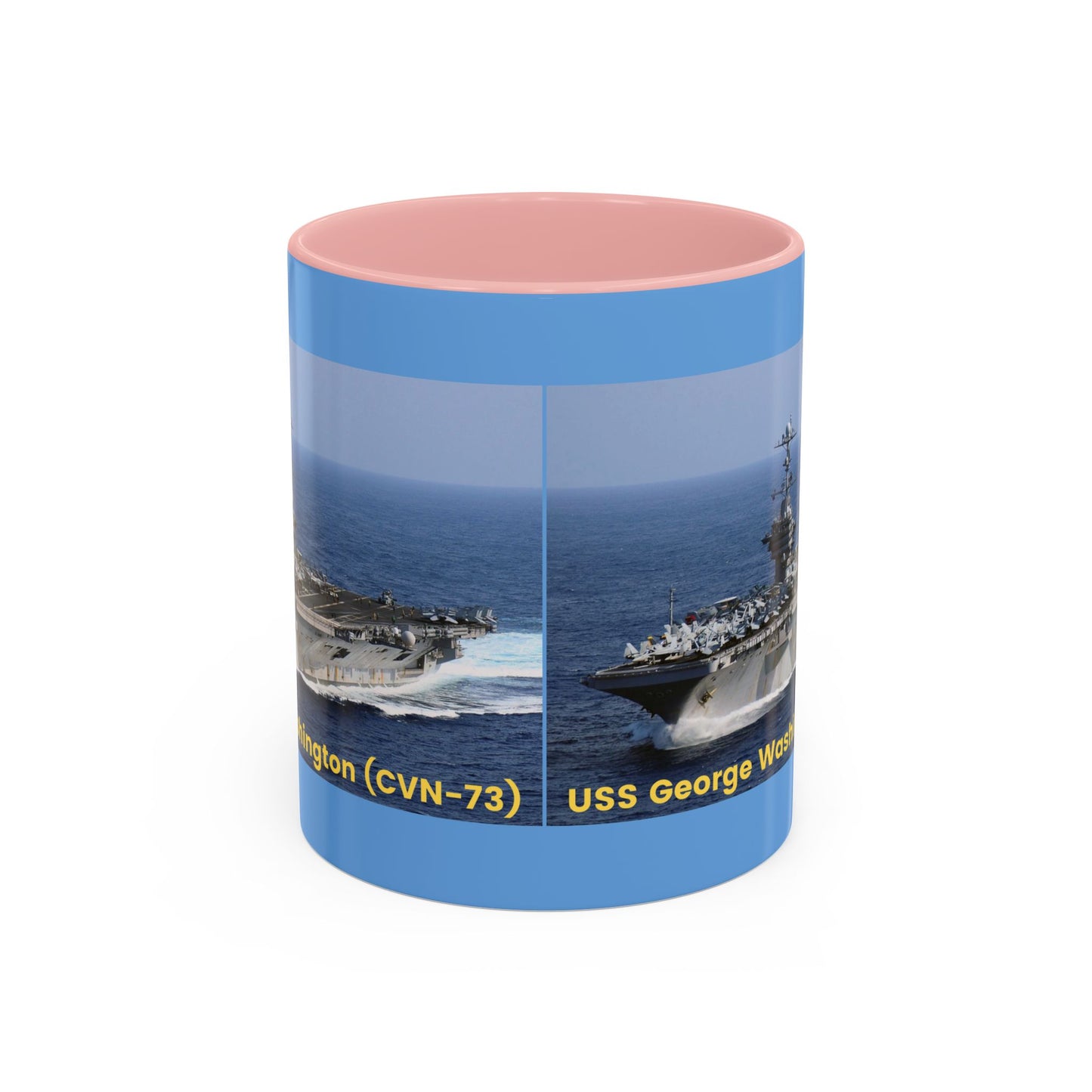 USS George Washington (CVN-73) Navy POD Smileandlaughtees Accent Coffee Mug (11, 15oz)