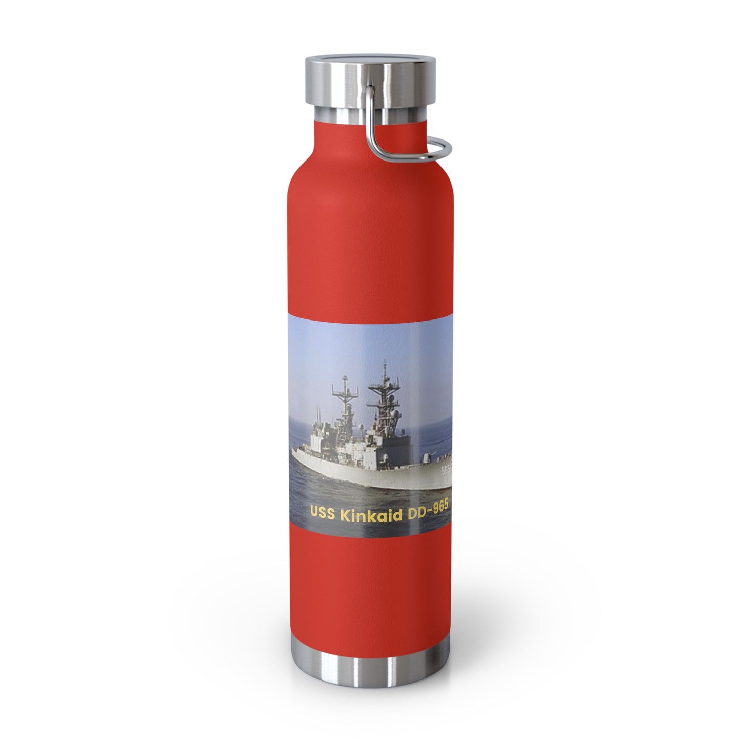 USS Kinkaid DD-965 Navy POD Smileandlaughtees Copper Vacuum Insulated Bottle, 22oz