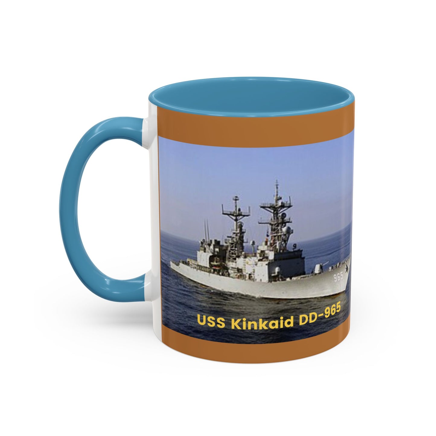 USS Kinkaid DD-965 Navy POD Smileandlaughtees Accent Coffee Mug (11, 15oz)