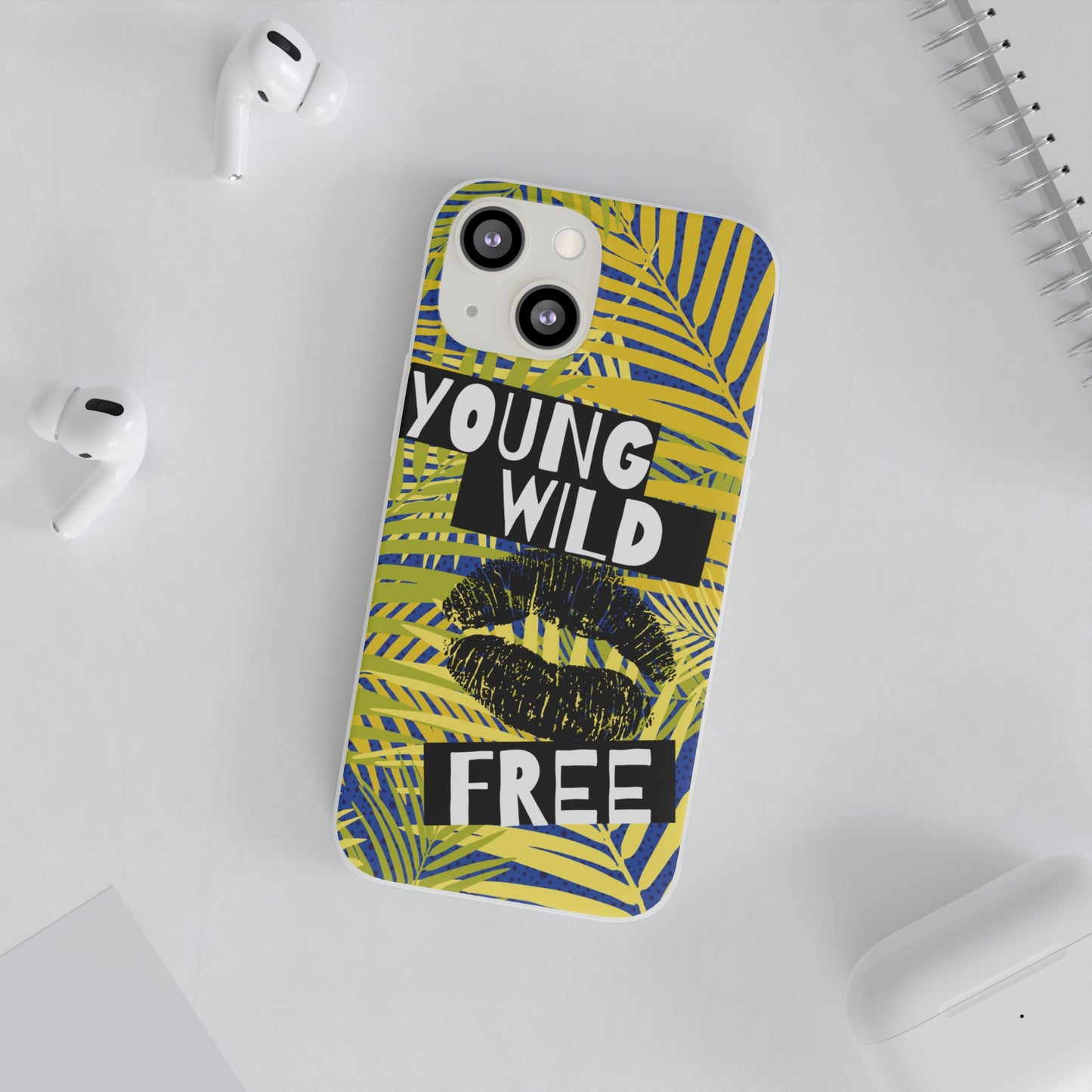 Young Wild Free SmileandLaughTees Flexi Phone Case