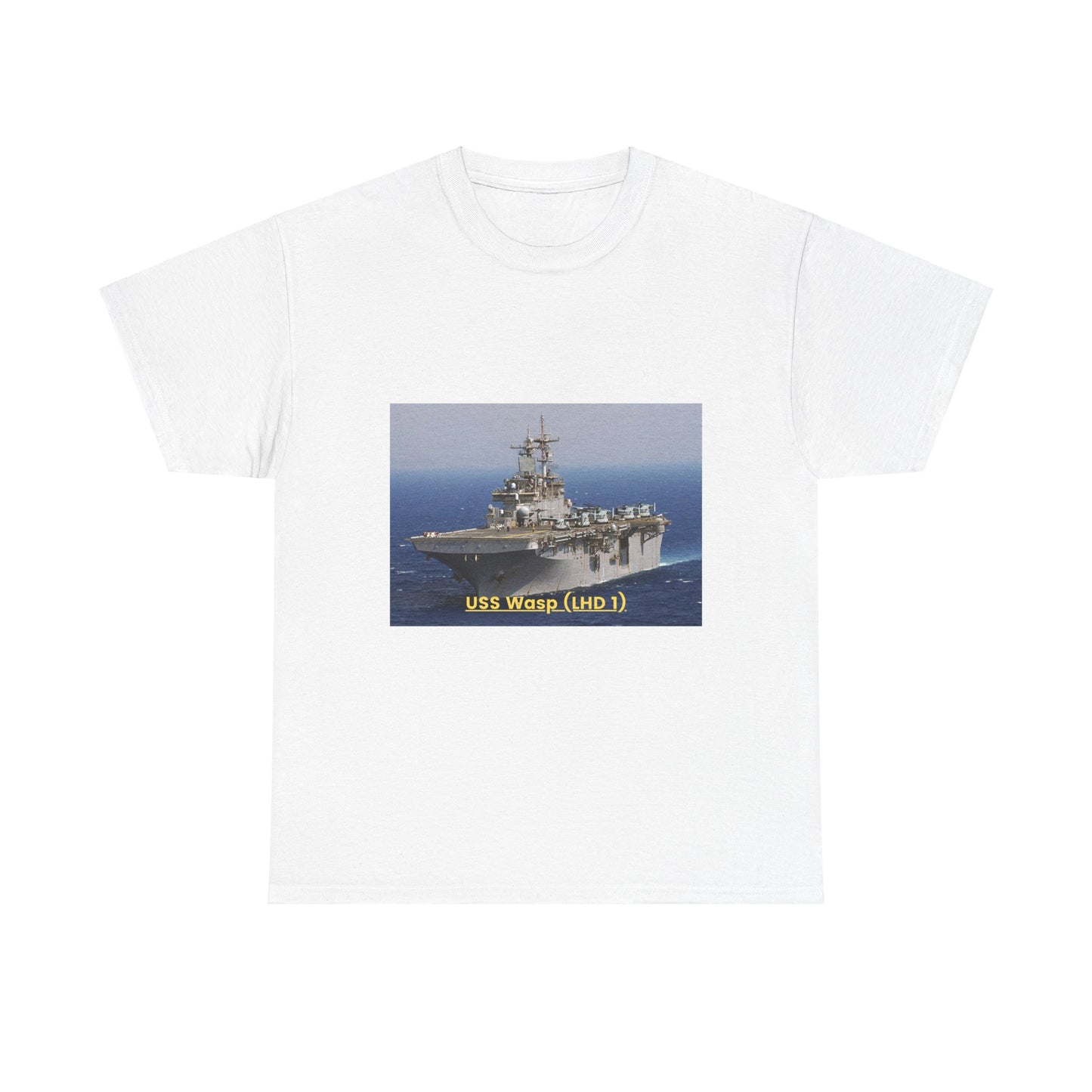 USS Wasp (LHD 1) Navy POD Smileandlaughtees Unisex Heavy Cotton Tee T-Shirt