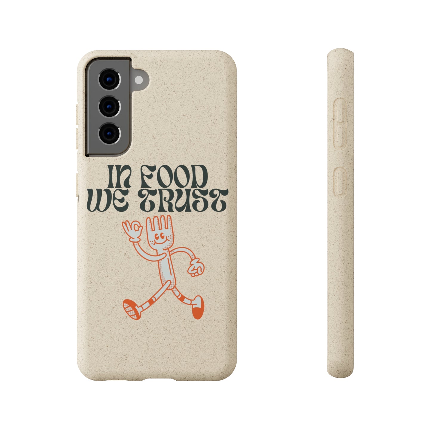 In Food We Trust SmileandLaughTees Biodegradable Cases