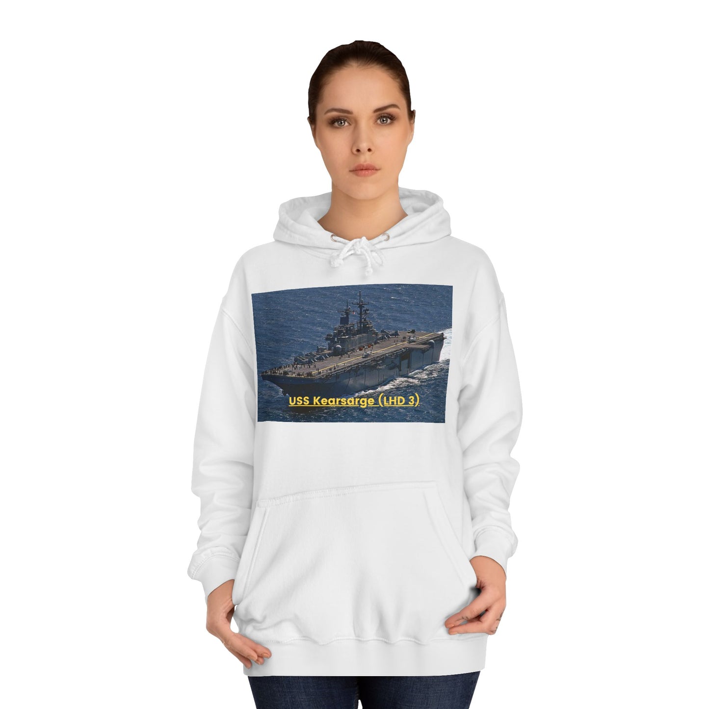 USS Kearsarge (LHD 3) Navy POD Smileandlaughtees Unisex College Hoodie