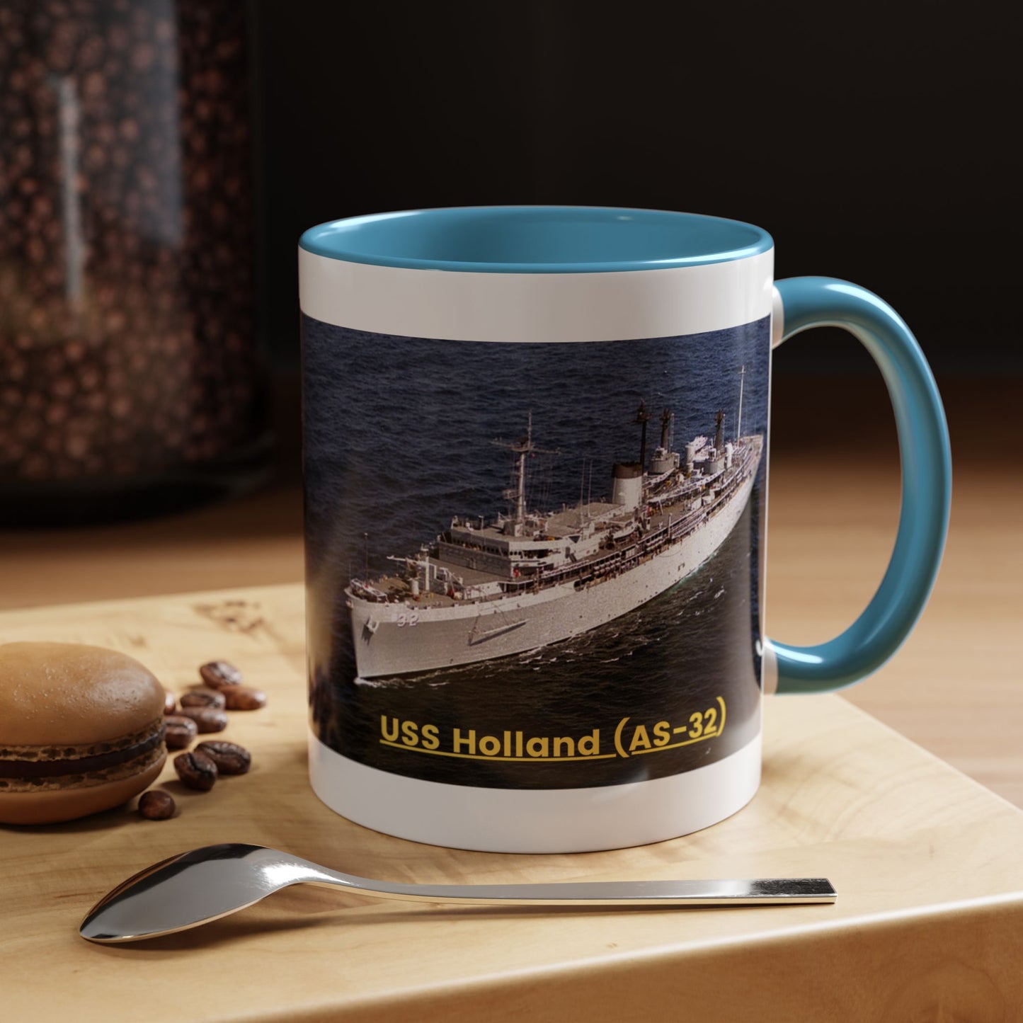 USS Holland (AS-32) Navy POD Smileandlaughtees Accent Coffee Mug (11, 15oz)