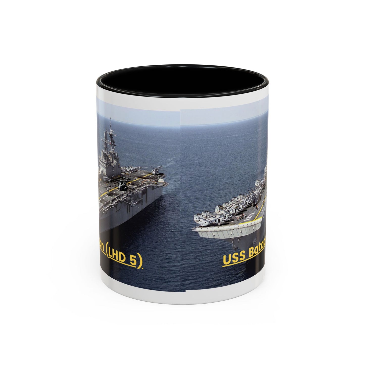 USS Bataan (LHD 5) Navy POD Smileandlaughtees Accent Coffee Mug (11, 15oz)