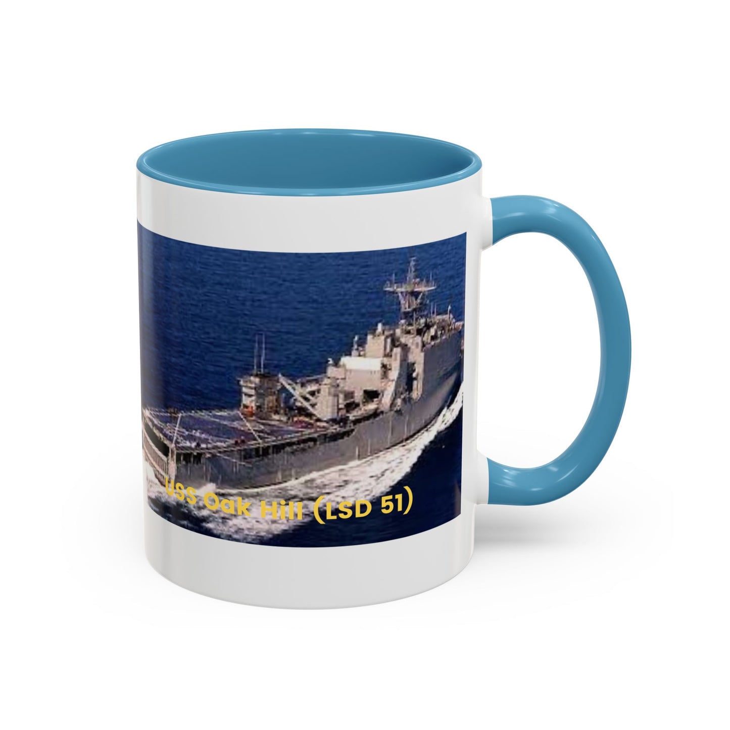 USS Oak Hill (LSD 51) Navy POD Smileandlaughtees Accent Coffee Mug (11, 15oz)