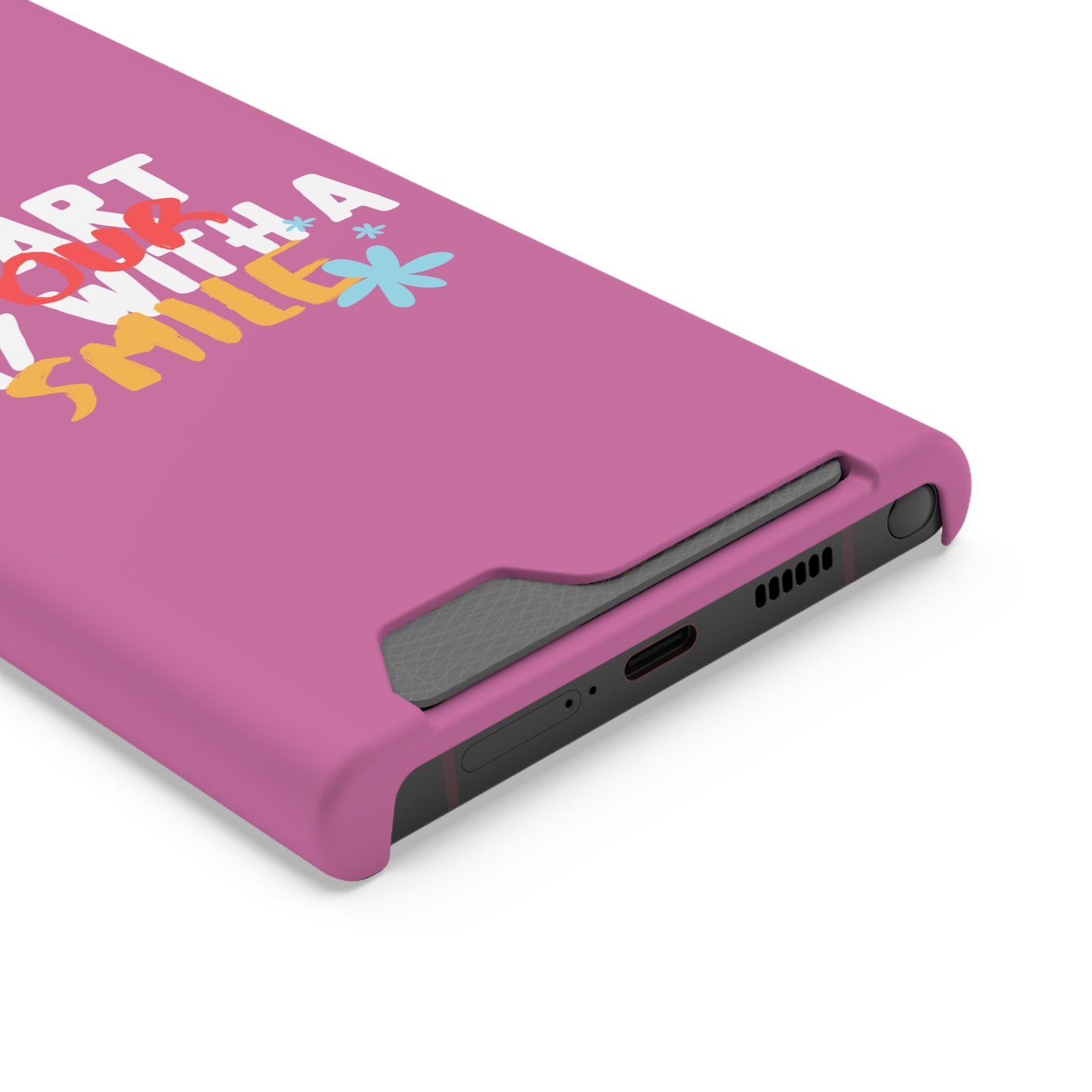 Start Your Day With A Smile SmileandLaughTees Phone Case With Card Holder