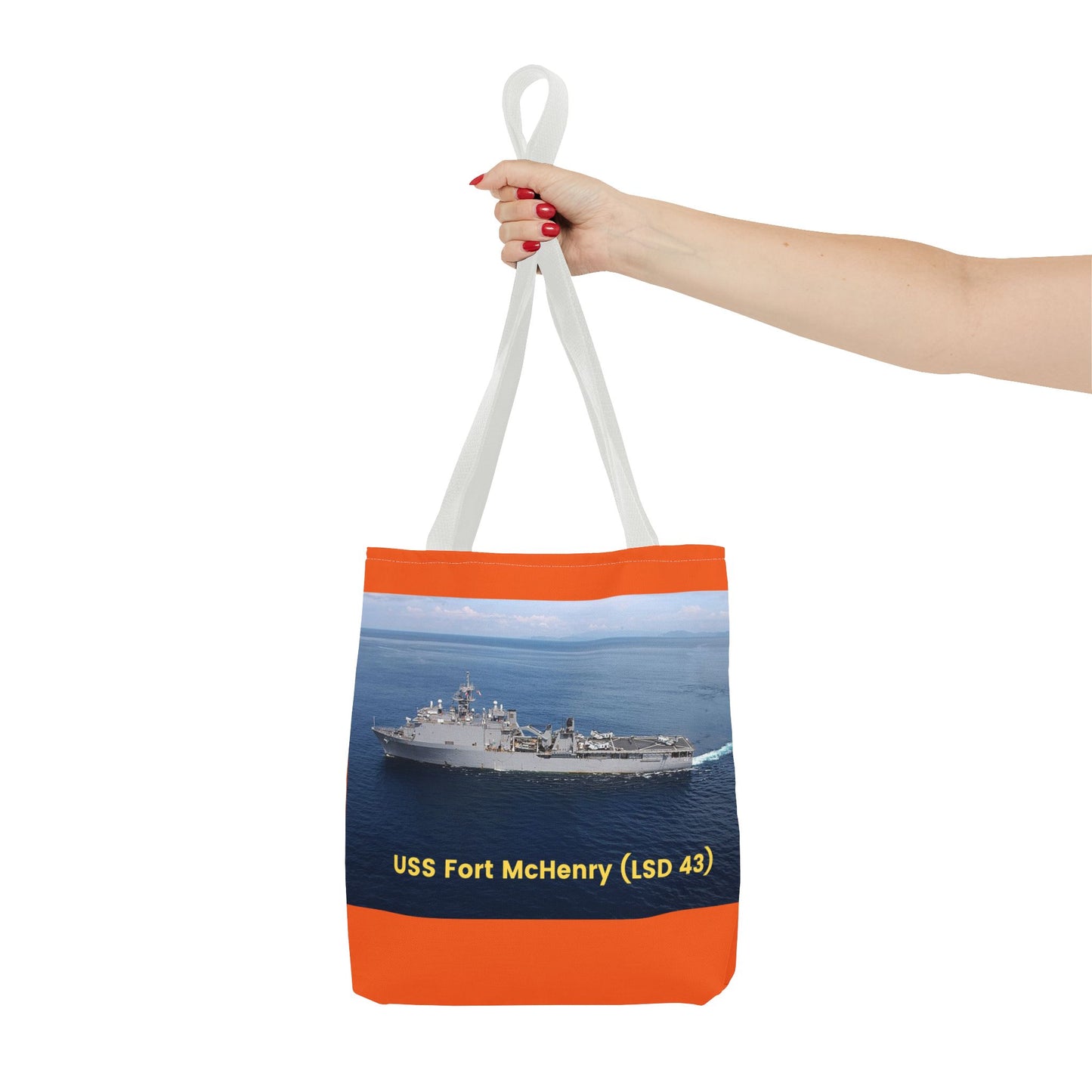 USS Fort McHenry (LSD 43) Navy POD Smileandlaughtees Tote Bag (AOP)