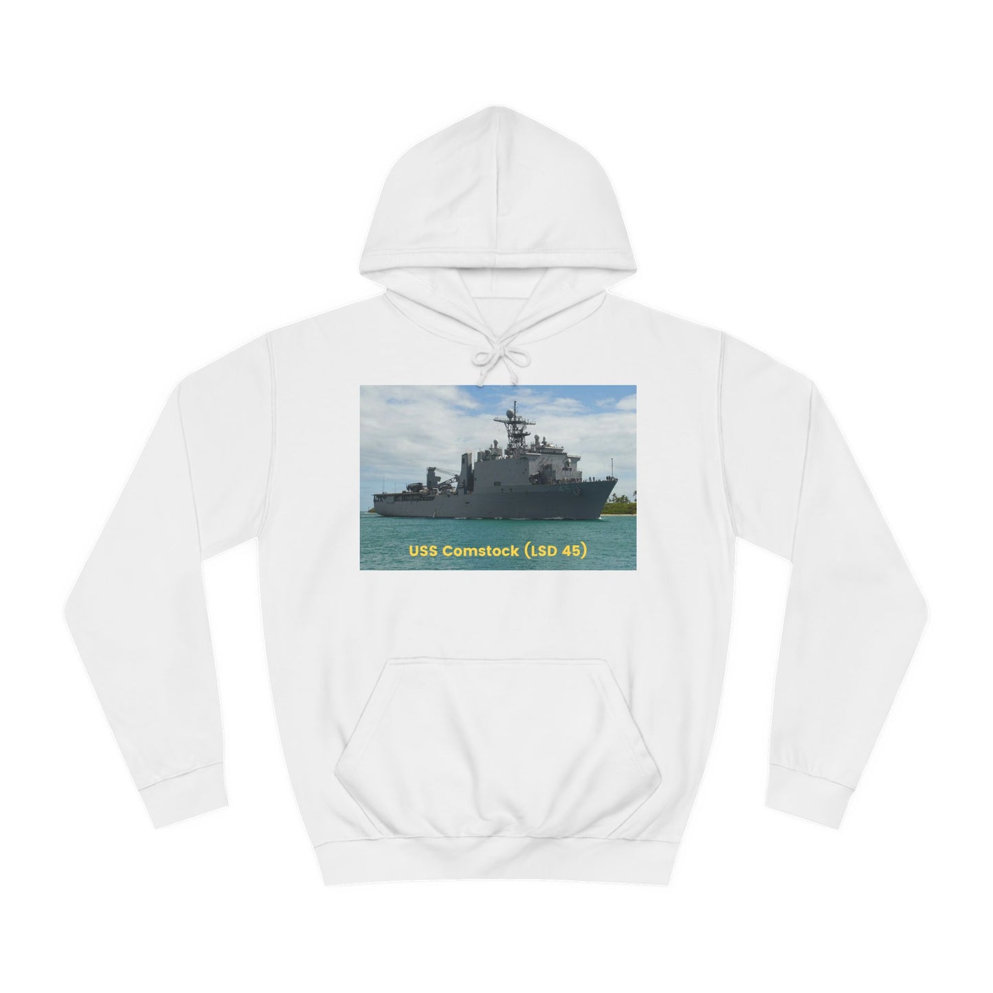 USS Comstock (LSD 45) Navy POD Smileandlaughtees Unisex College Hoodie