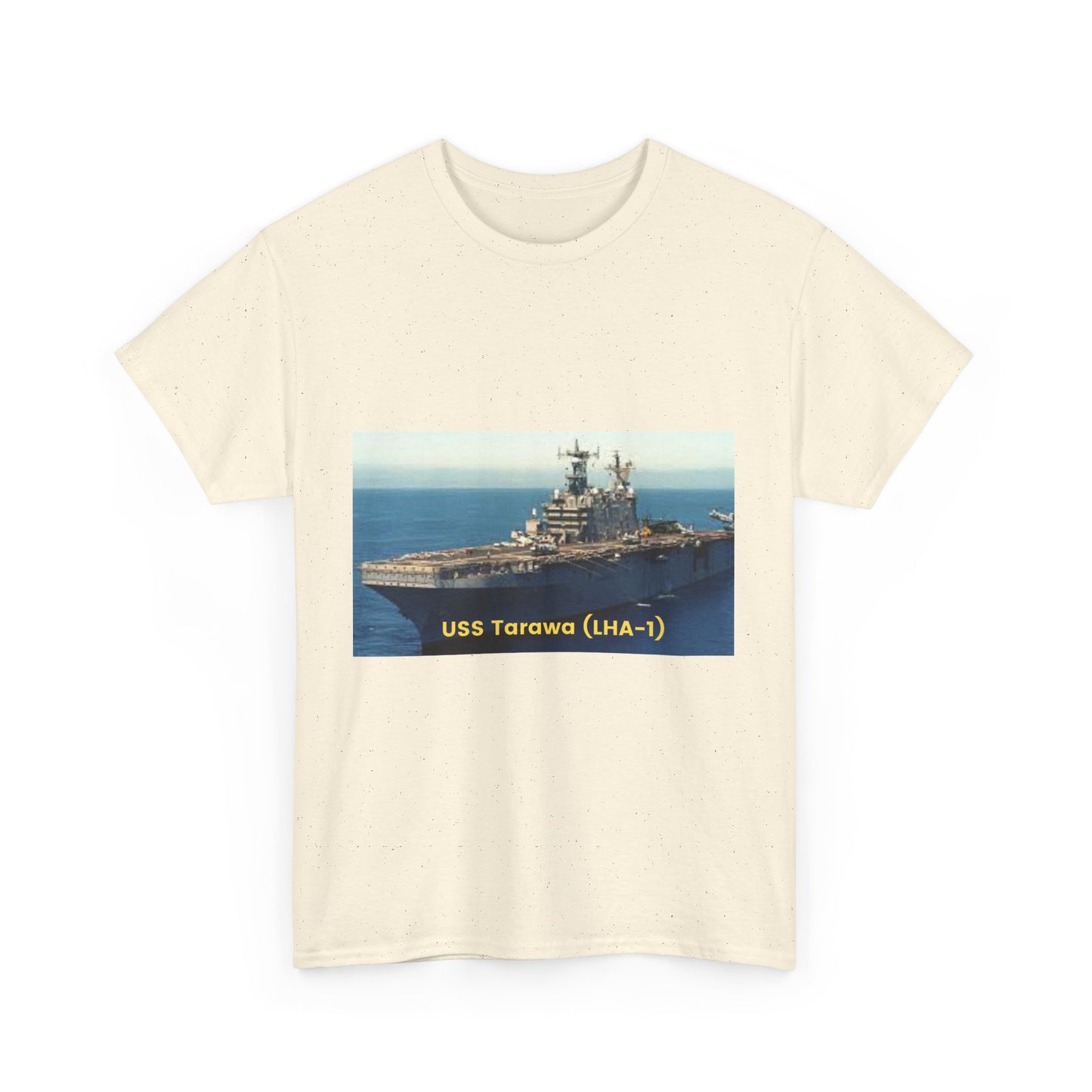 USS Tarawa (LHA-1) Navy POD Smileandlaughtees Unisex Heavy Cotton Tee T-Shirt