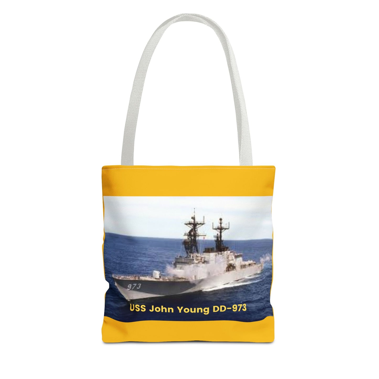 USS John Young DD-973 Navy POD Smileandlaughtees Tote Bag (AOP)