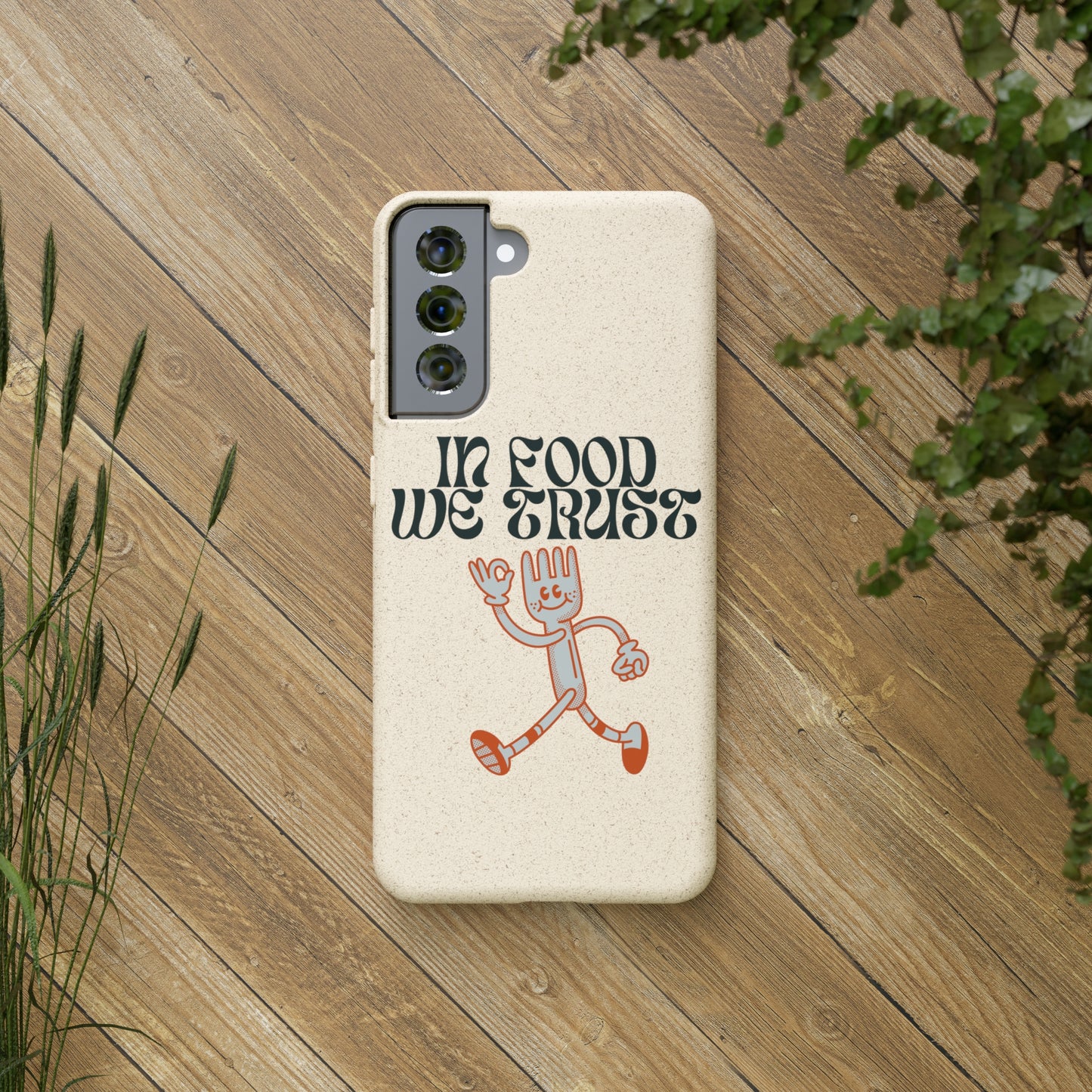 In Food We Trust SmileandLaughTees Biodegradable Cases