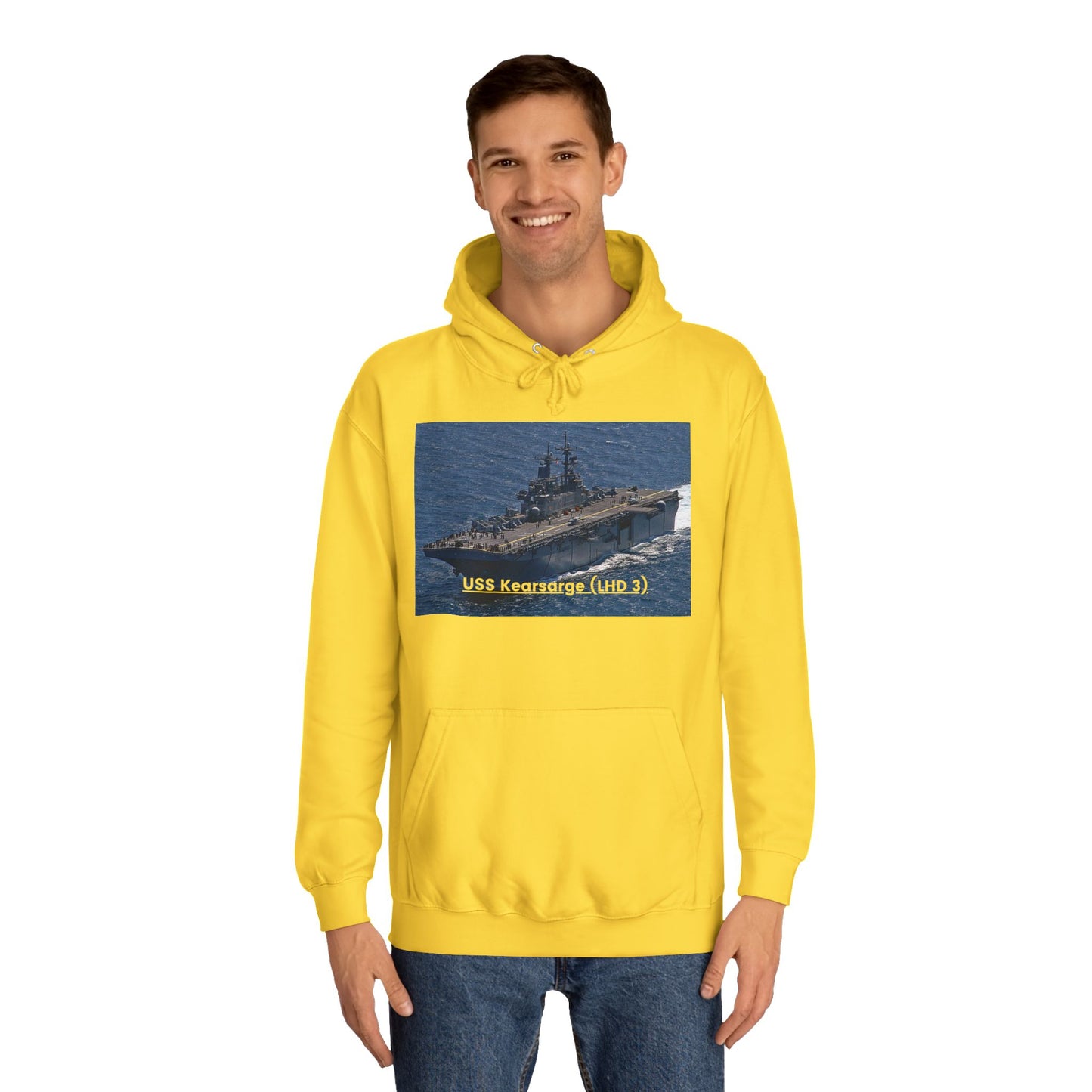 USS Kearsarge (LHD 3) Navy POD Smileandlaughtees Unisex College Hoodie