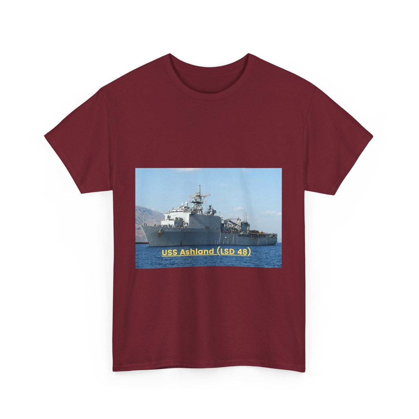 USS America (LHA 6) Navy POD Smileandlaughtees Unisex Heavy Cotton Tee T-Shirt