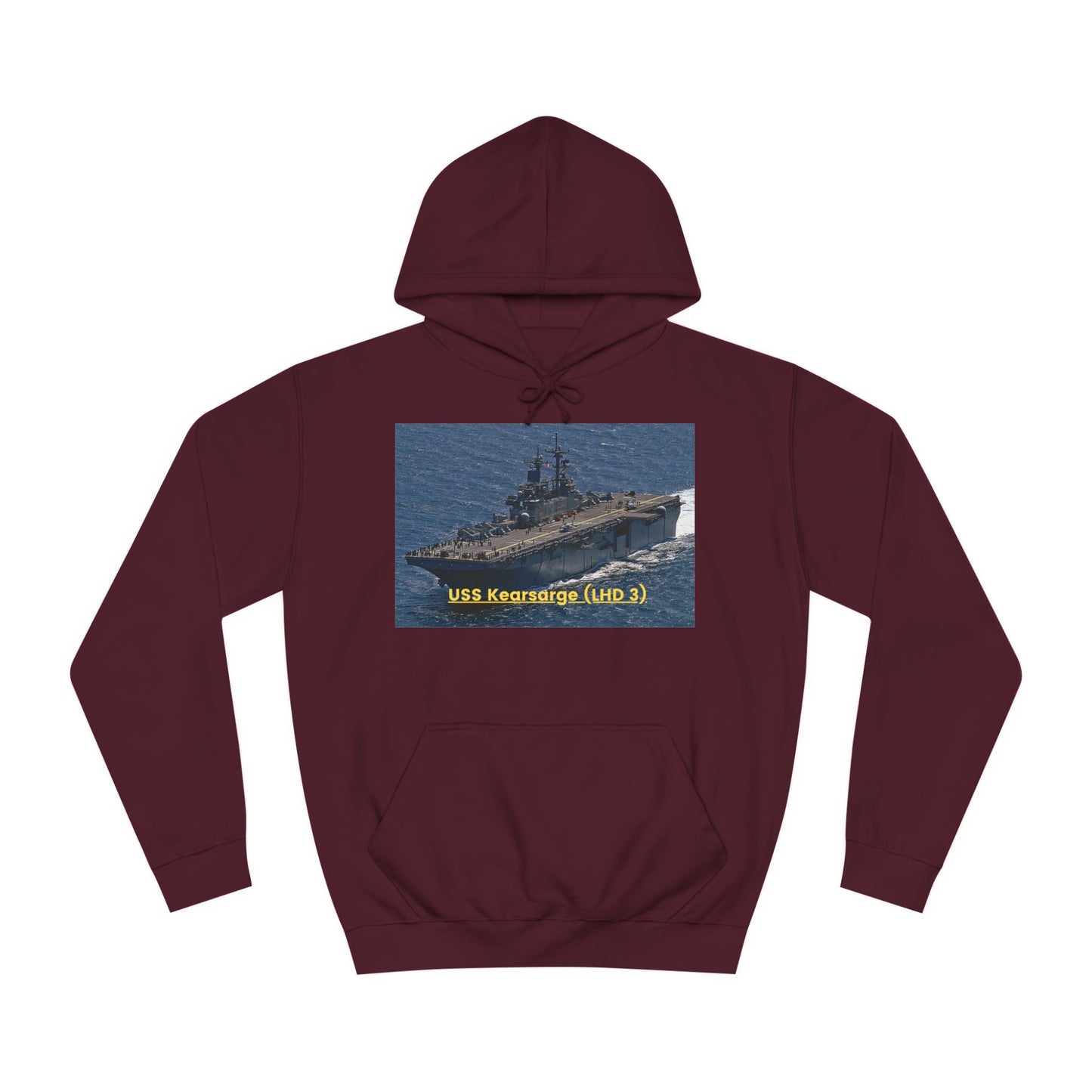 USS Kearsarge (LHD 3) Navy POD Smileandlaughtees Unisex College Hoodie