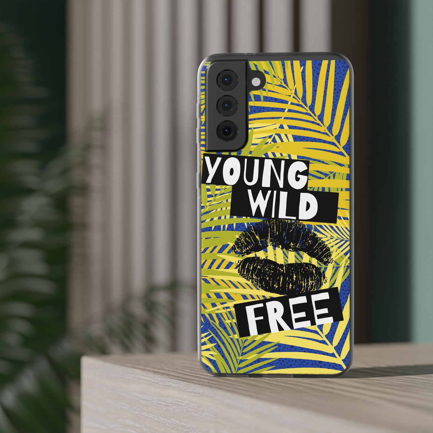 Young Wild Free SmileandLaughTees Flexi Phone Case